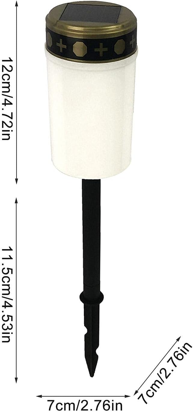 Solar Cemetery Lights | Grave Candles for Cemetery Religious,Memorial Candle LED Lamp Outdoor Indoor Cemetery Ritual Decor Halloween Christmas Decorations Dobooo image number 1