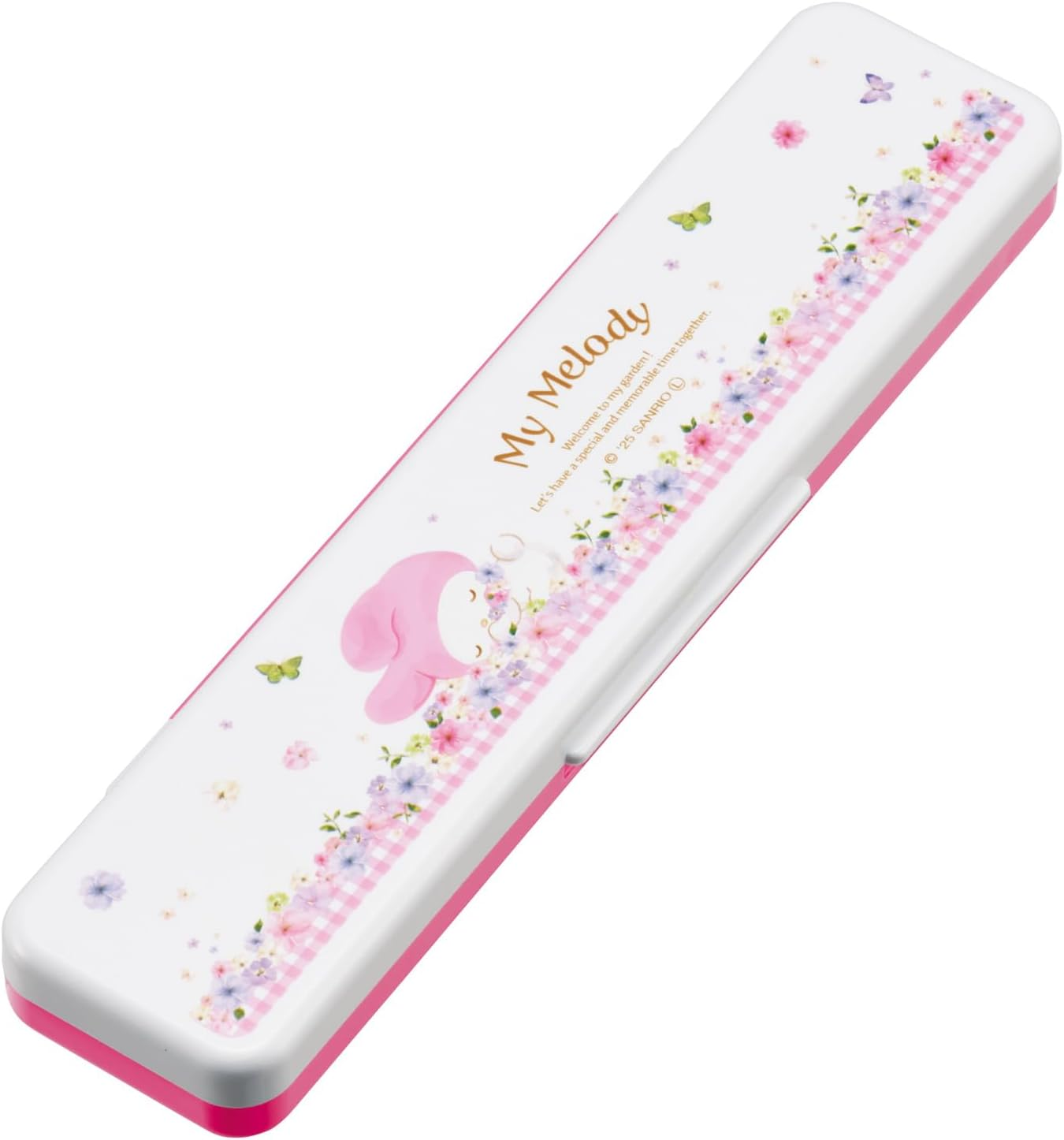 Skater CCS3SA-A Sanrio My Melody Pastel Vivid Watercolor Flower Girl Chopsticks and Spoon Set, Bento Box, for Adults, 7.1 Inches (18 Cm) image number 3