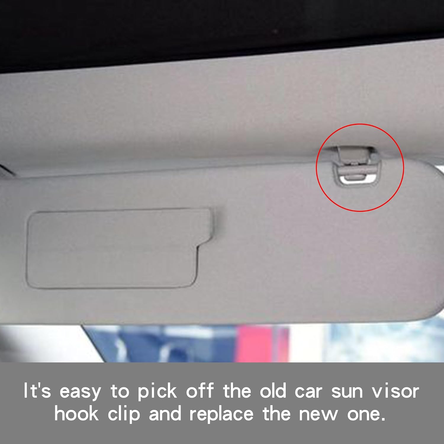 Sun Visor Hook Clips OE Replacement Clips Compatible with 2019-2023 Tesla Model 3 / (Gray) 2 PCS image number 5