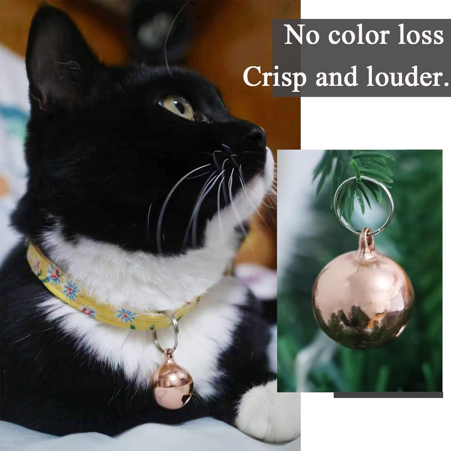 SJANE 4 Pack Cat & Dog Copper Bells - Pet Tracker Training | Pet Collar Accessories | save Birds & Wildlife image number 5