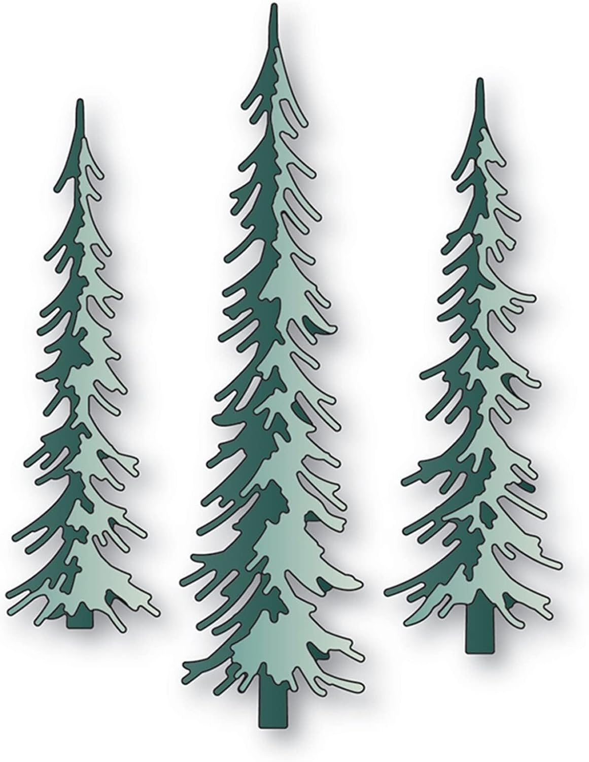 6Pcs/Set Christmas Tree Metal Die Cuts, Pine Tree Plant Frame Stencils DIY Crafts Cards Cutting Dies Cuts for DIY Embossing Card Making Photo Decorative Paper Dies Scrapbooking image number 3