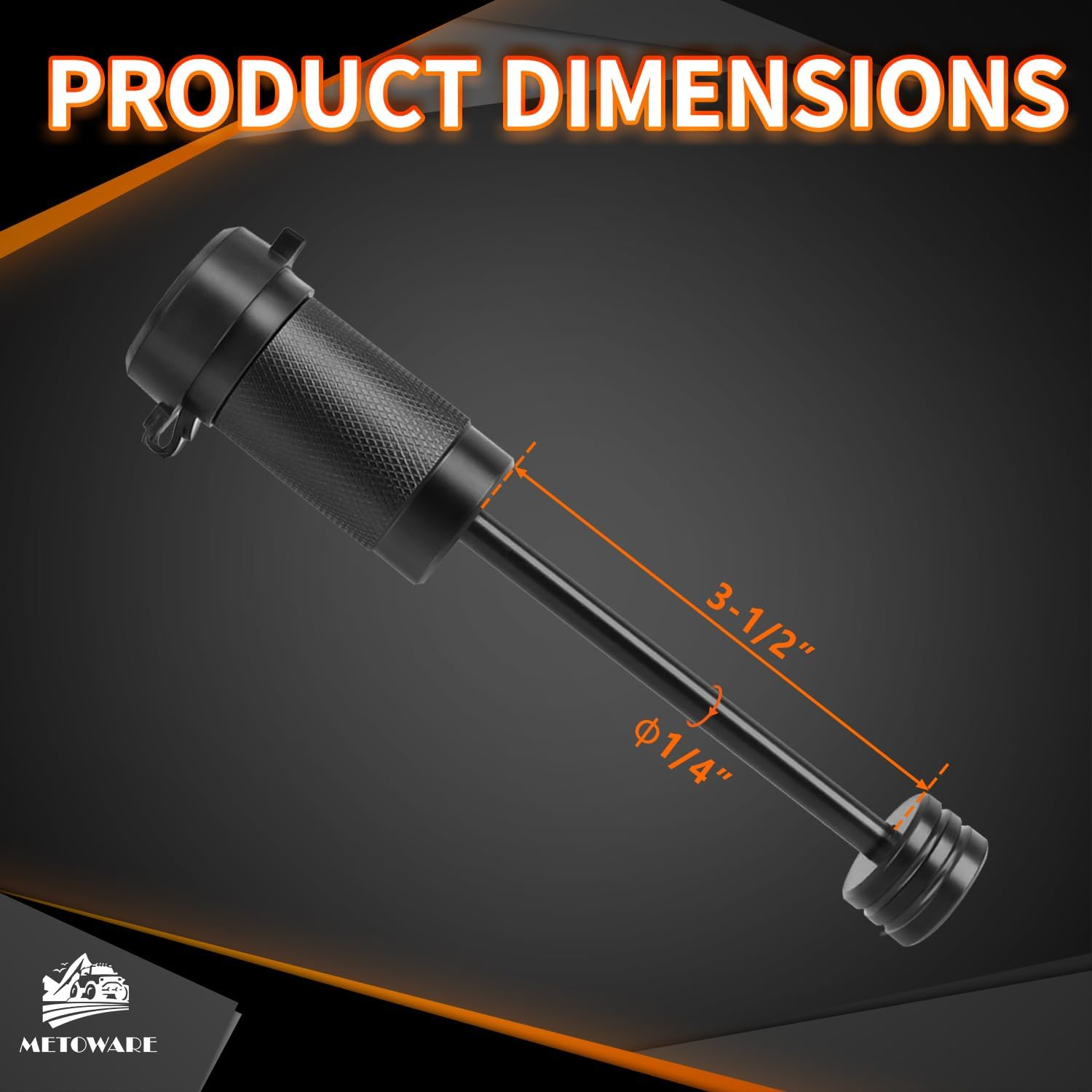 METOWARE Trailer Tongue Coupler Lock 1/4" Dia, 3-1/2" Span, Trailer Hitch Lock for Latch-Type Coupler, Black Trailer Pin Lock for Towing Trailer RV Car Boat Truck (2 Pack) image number 6