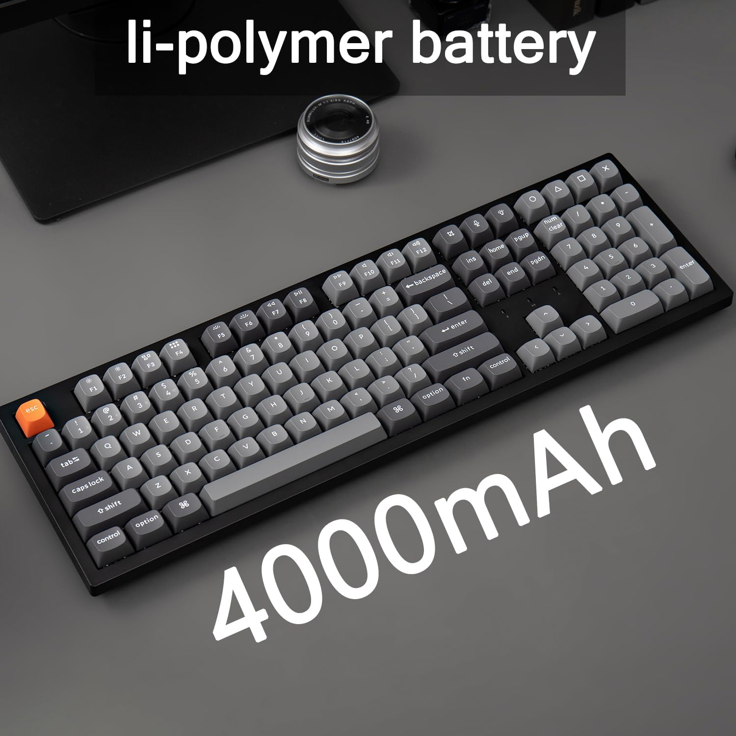 Keychron K10 Max Hot-Swap Mechanical Keyboard (Black, Keychron Super Red) image number 2