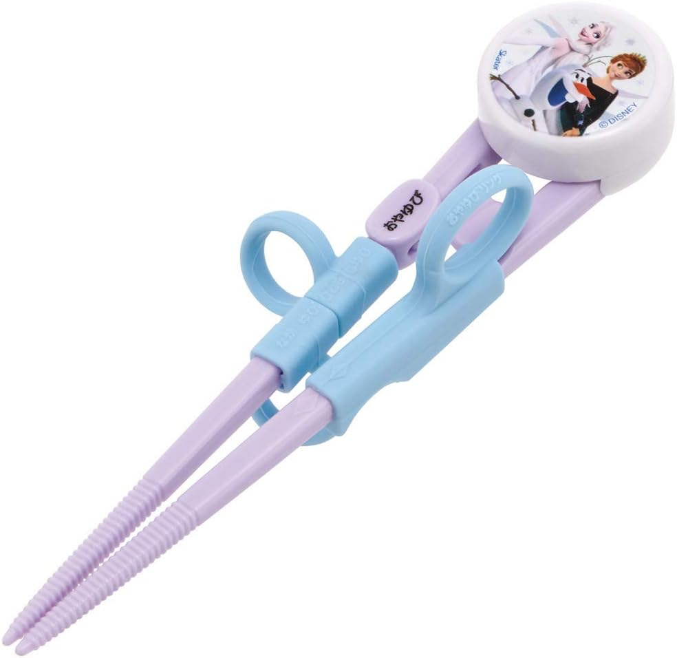 Skater ADXT1-A Children'S Training Chopsticks - 5.5 Inches (14 Cm), Disney Frozen Ages 2 - 7 Years, Right Hand, Easy to Pinch Square Chopsticks Tip