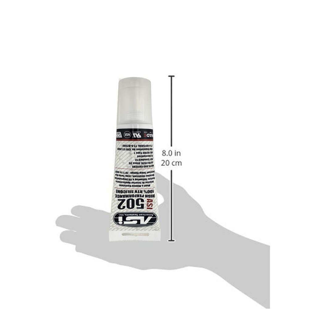 Clear Food Grade Silicone Sealant - 2.8 Oz Squeeze Tube image number 2