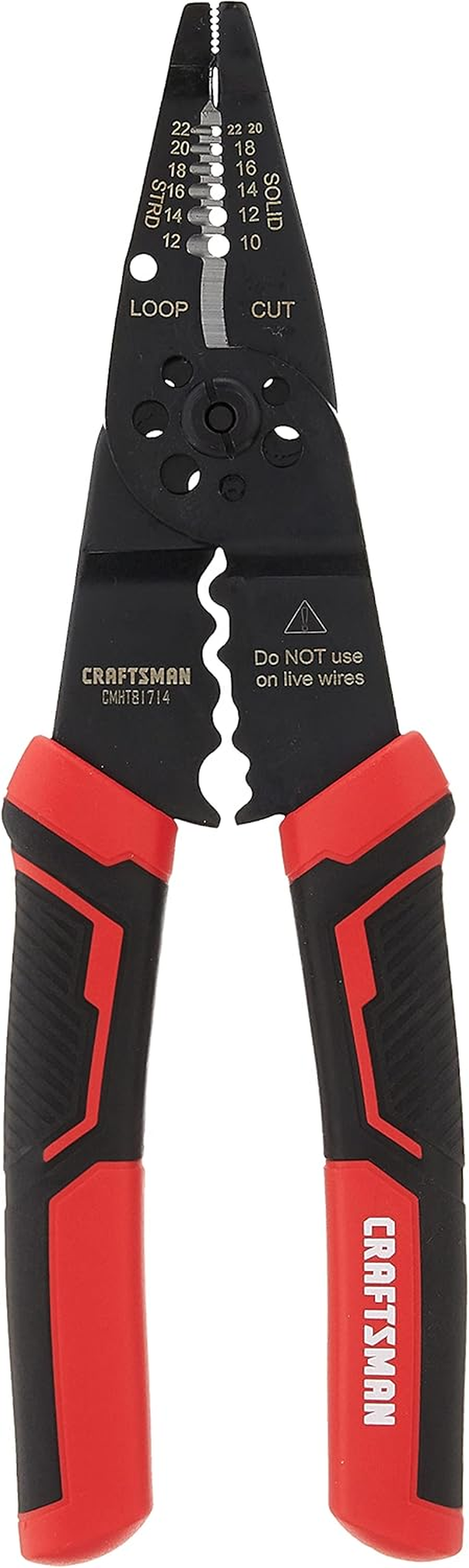 CRAFTSMAN Wire Stripping Tool/Wire Cutter & Crimper, 8-Inch (CMHT81714) image number 3