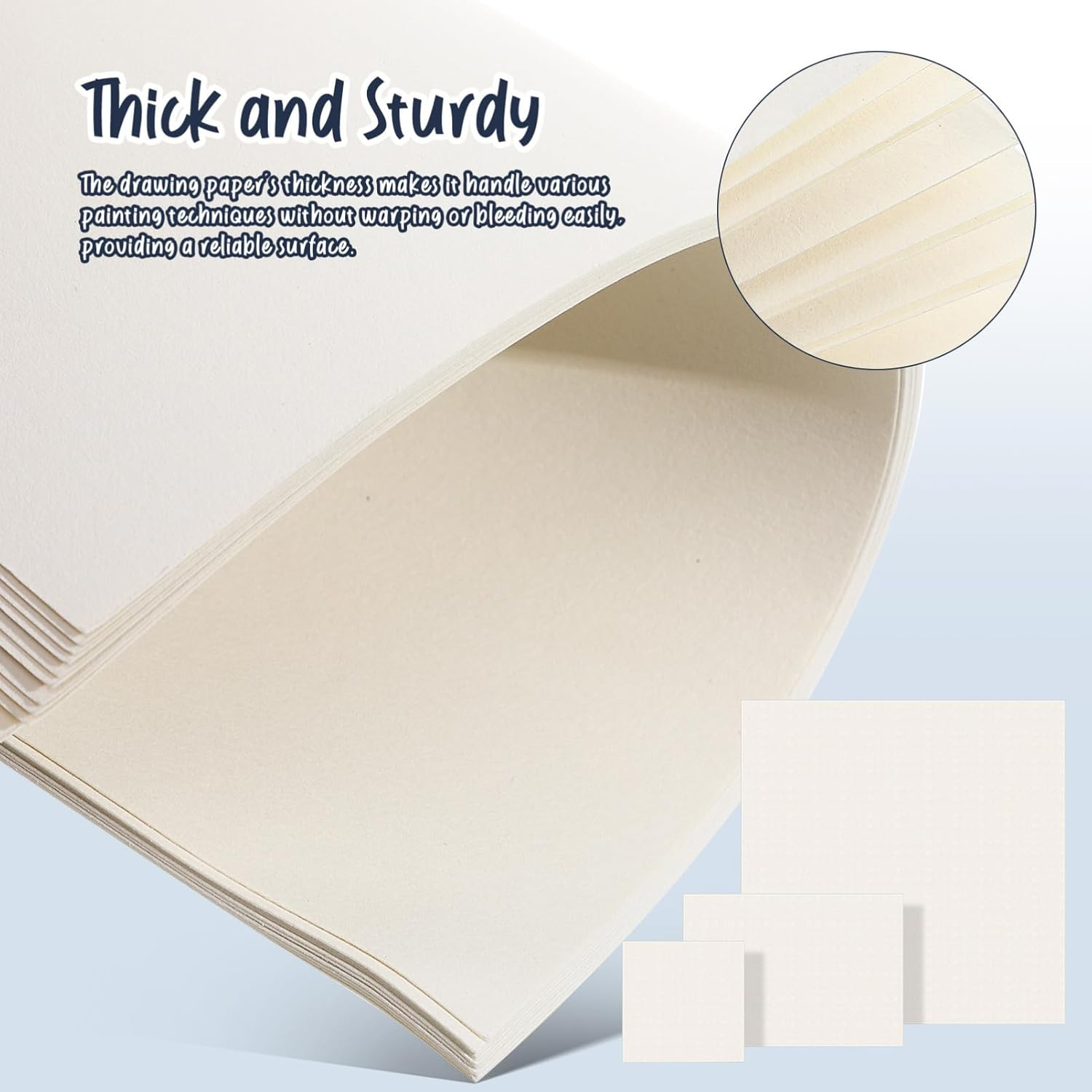 Ibasenice 55Sheets Canvas Paper for Oil Painting Watercolor and Drawing Fine Texture Multiple for Artists and Craft Projects image number 4