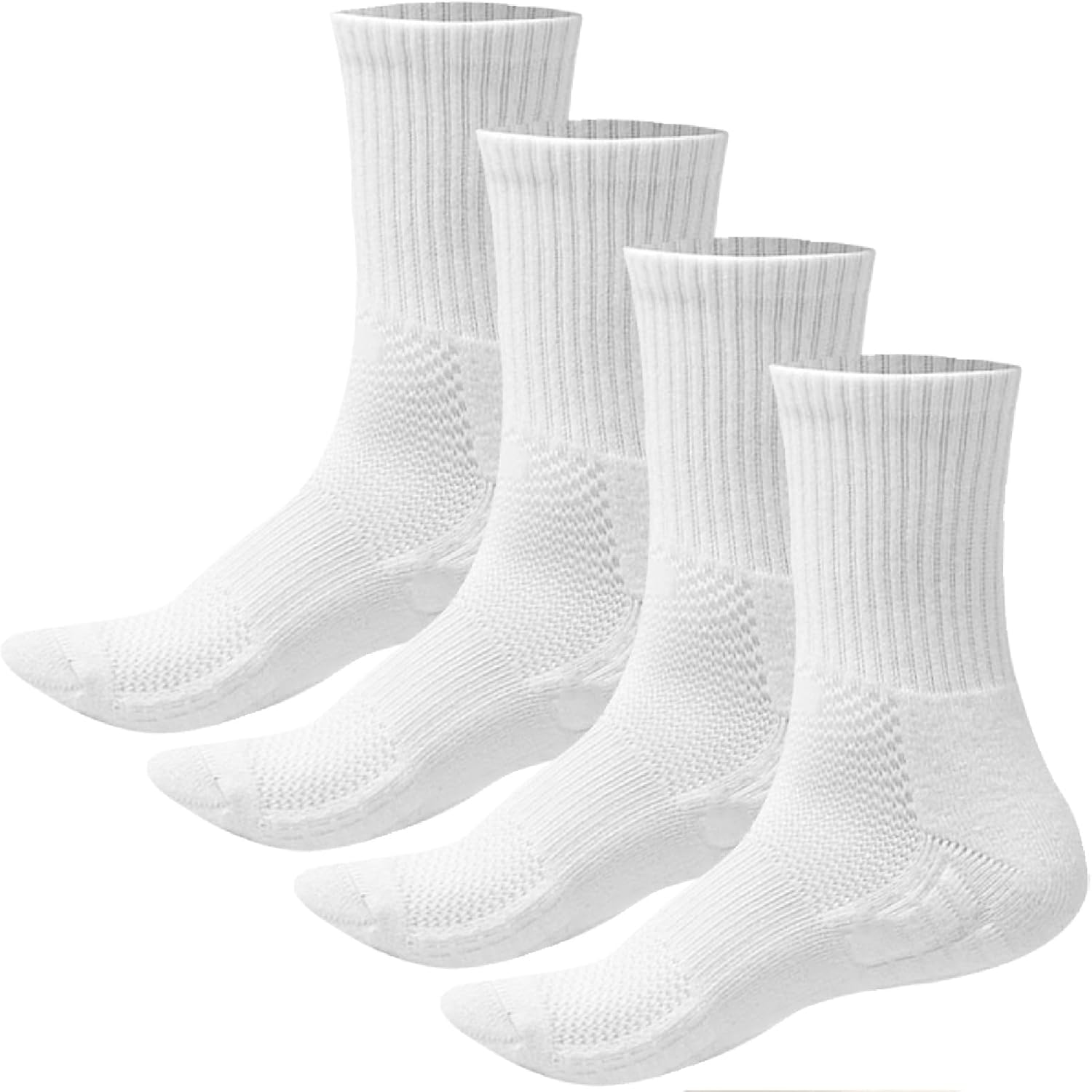 Dress Cici Men'S Athletic Cushion Crew Socks with Breathable Mesh Instep Top and Knitting Ribbed Tube (2 Pack)