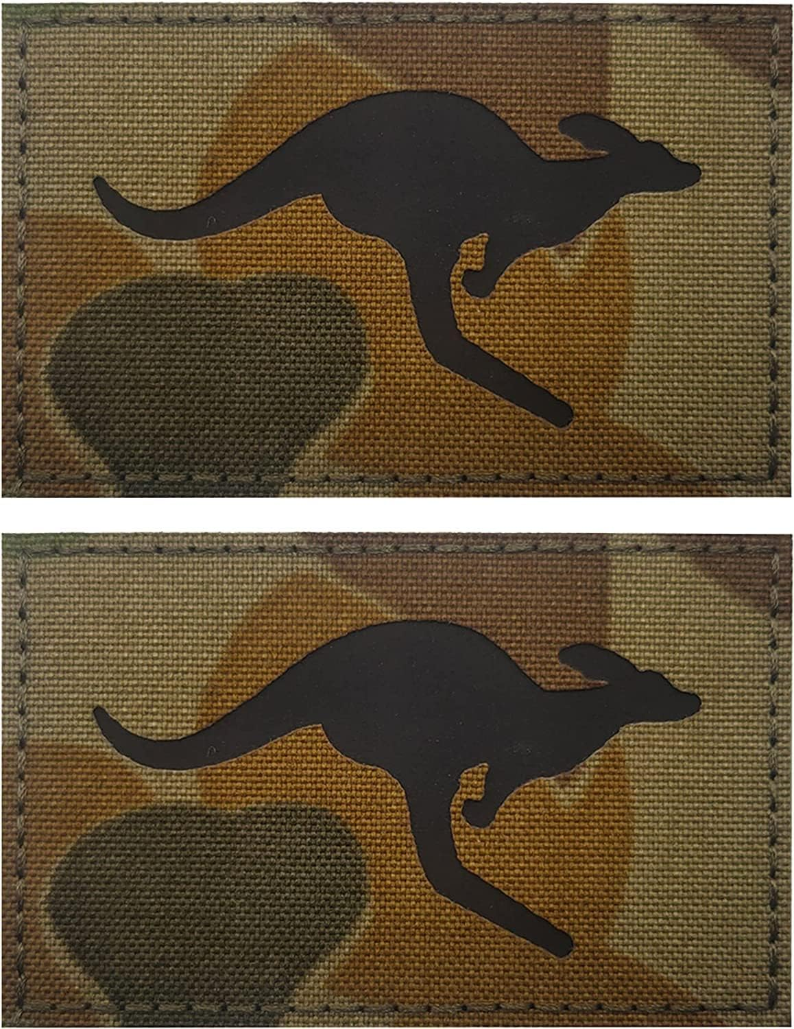 ODSS Australian Kangaroo Flag Infrared Ir Reflective Applique Patches Flags Patch Tactical Military Morale Emblem Armband Badges (Color_C)