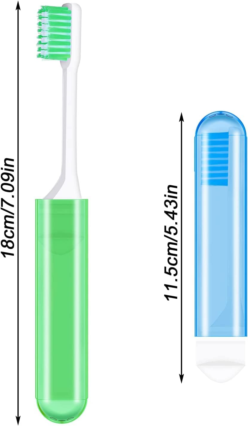 Folding Soft Bristles Toothbrush, 6Pcs Foldable Toothbrush for Travel & Camping, Portable with Box image number 6