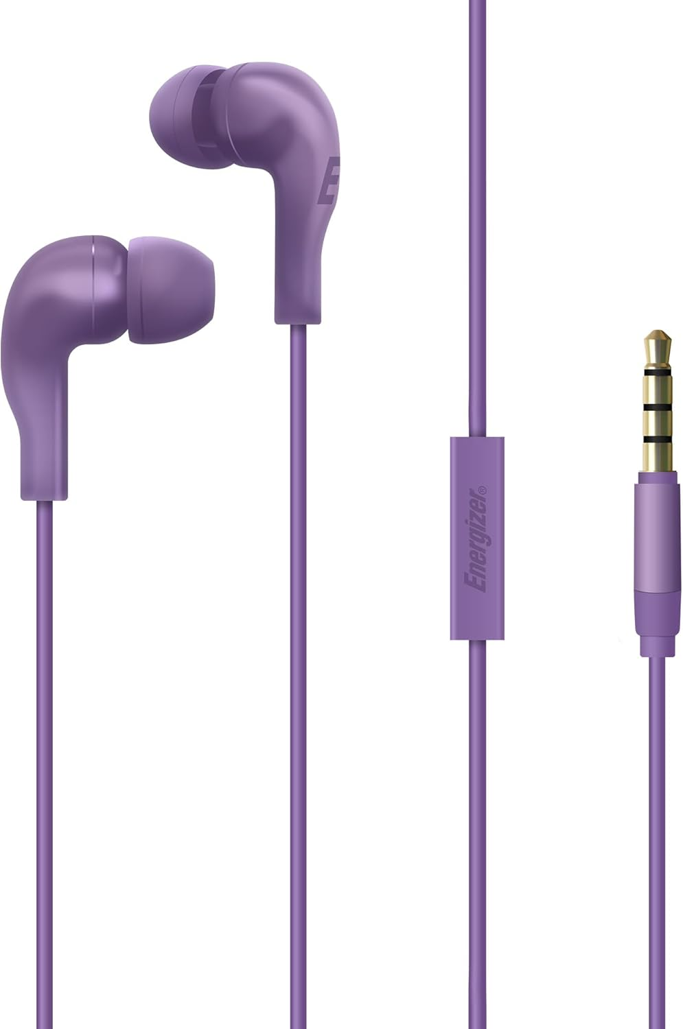 Energizer - Wired In-Ear Headphones, 1 Button Remote Control - Connectors: 3.5 Mm Jack Cable - Colour: Purple image number 1