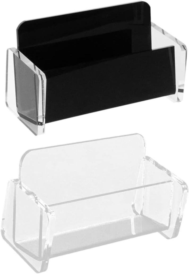 Ciieeo 4Pcs Business Card Holder Display Rack for Desk Acrylic Cards Holder for Office Desk Accessories Storage image number 3