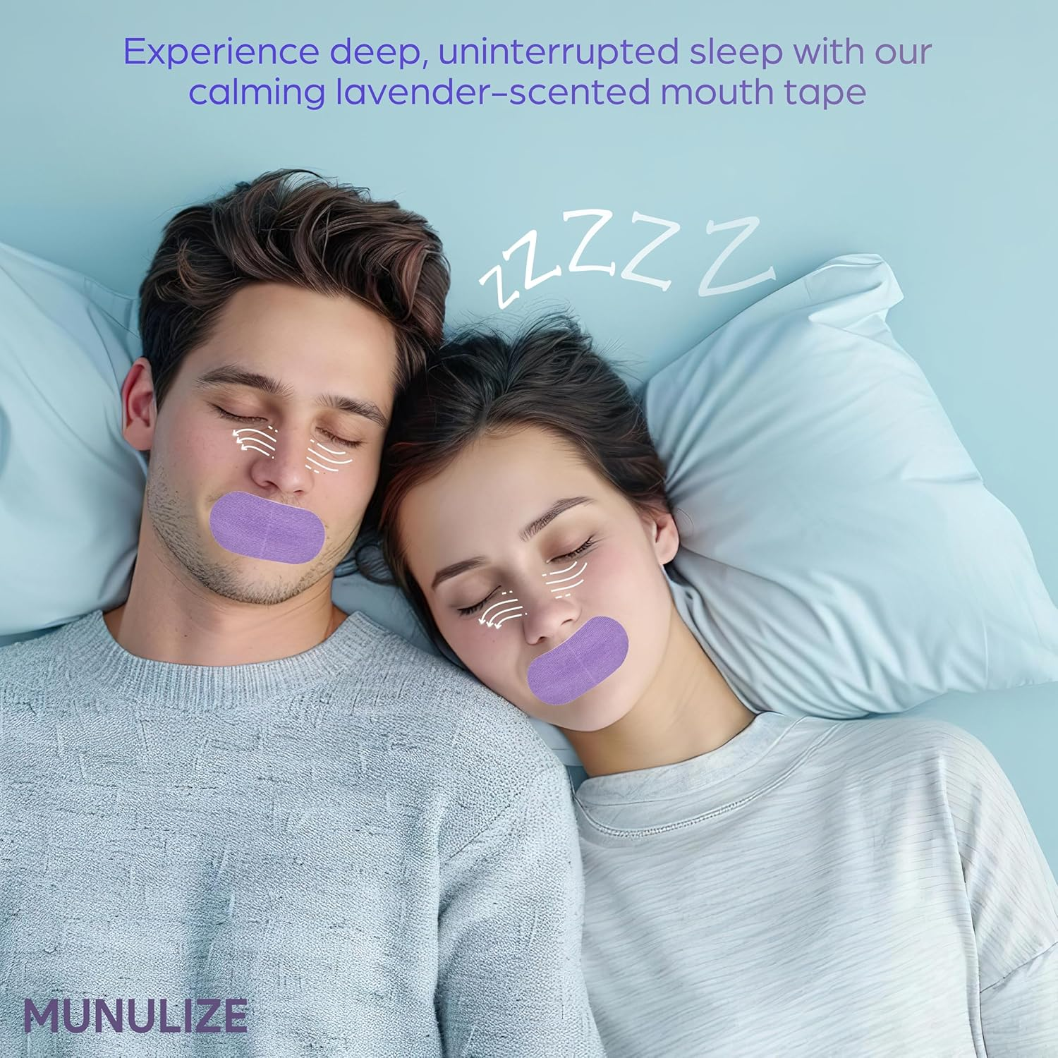 Lavender Scented Mouth Tape for Sleeping - anti Snoring Devices - Nasal Breath -Snore Reducing Aids- Promote Nose Breathing - Cotton Made Mouth Strips - Hypoallergenic Sleep Tape - Better Sleep Aid image number 6