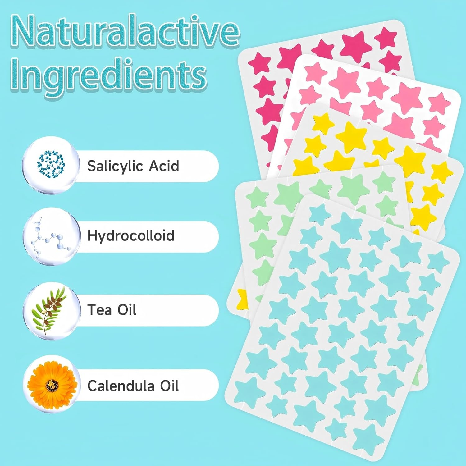 Pimple Patches for Face (400Pcs /10 Sheet), Pink & Blue & Yellow & Green & Rose Acne Patches, Hydrocolloid Patch Acne Dots, Zit Patche for Face Body Skin Clear Spot Treatment Pimple Stickers - Transparent 360Pcs /10 Sheets image number 2