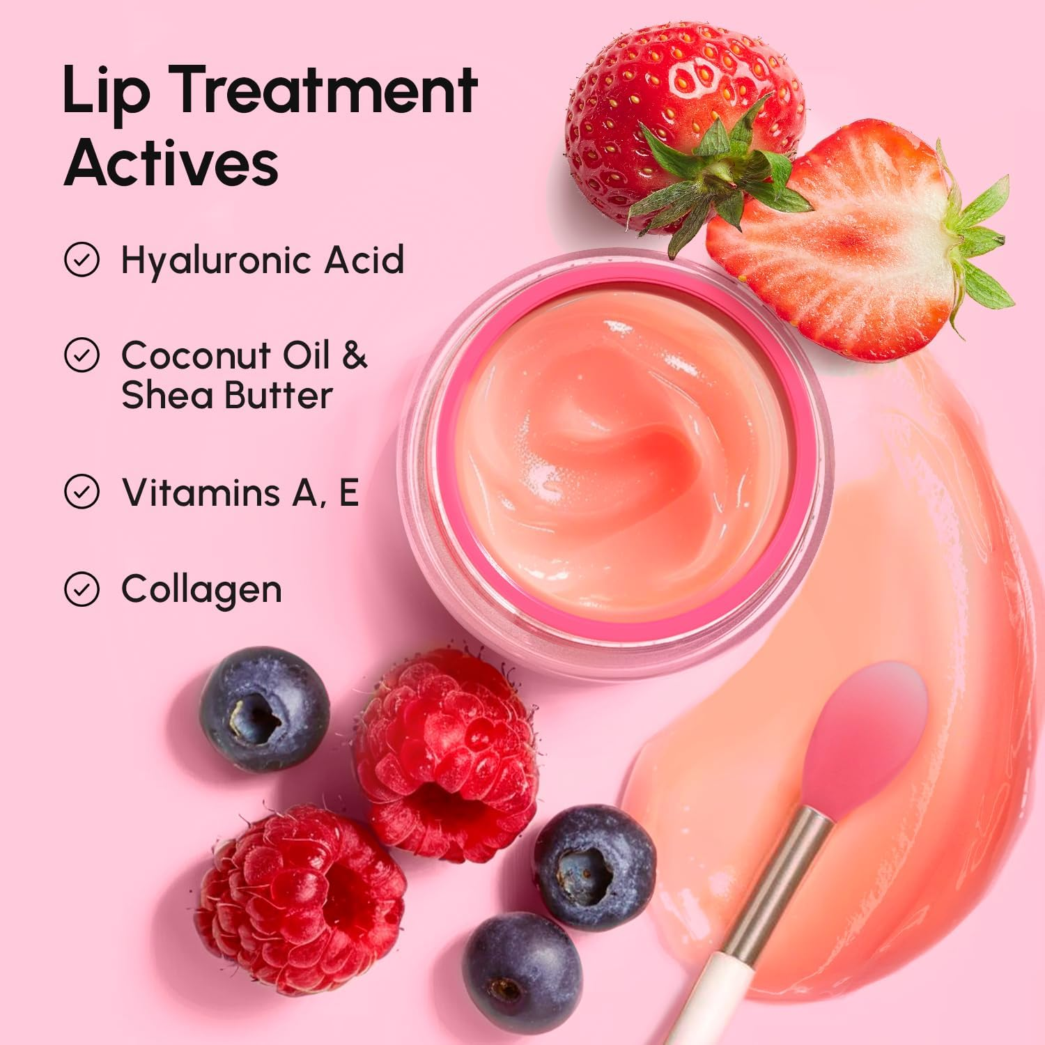 MAREE Lip Moisturizer - Lip Mask Overnight - Moisturizing Lips Butter Balm with Hyaluronic Acid - Lip Sleeping Mask - Lip Moisturizer for Very Dry Lips Care - Hidratante De Labios Care Products
