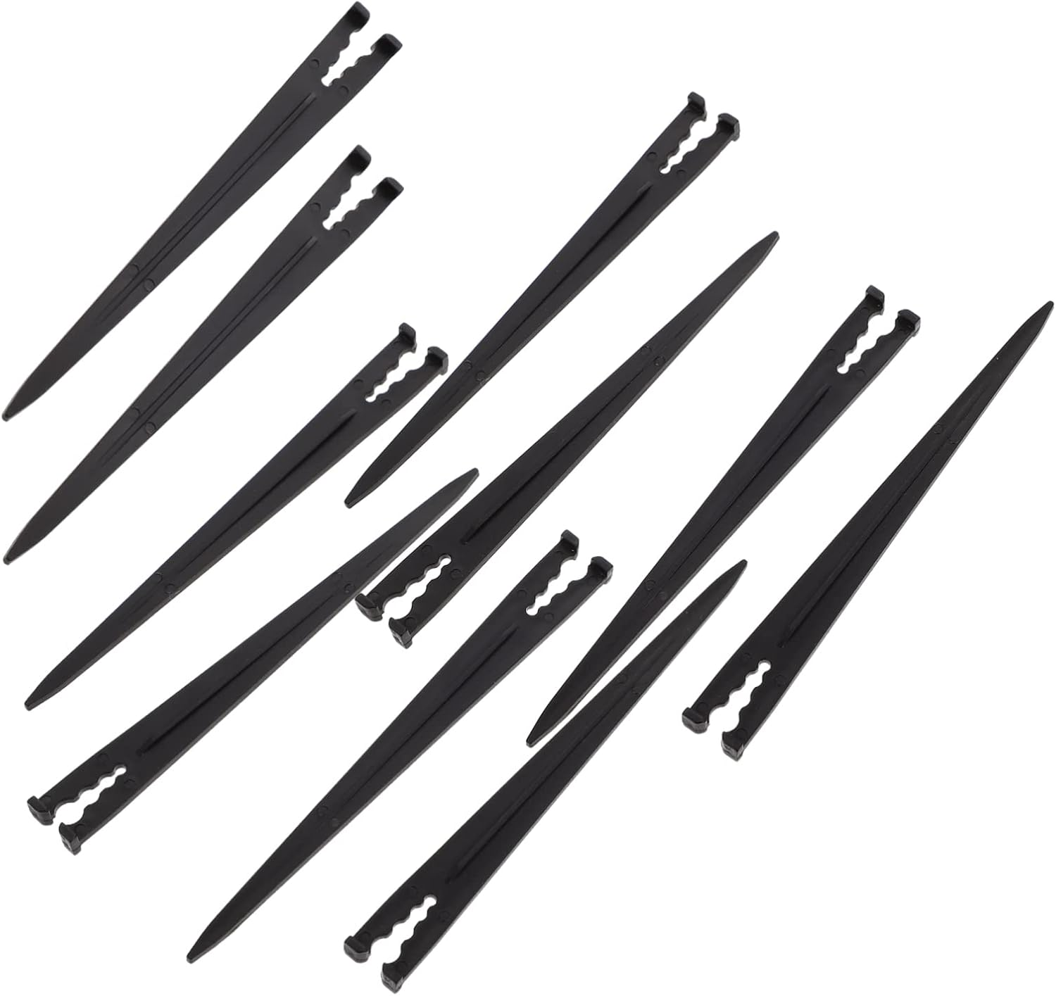 KONTONTY 100Pcs Gardening Drip Irrigation Supplies Plastic Ground Spikes Fixing Ground Stakes for Plant Supports image number 5