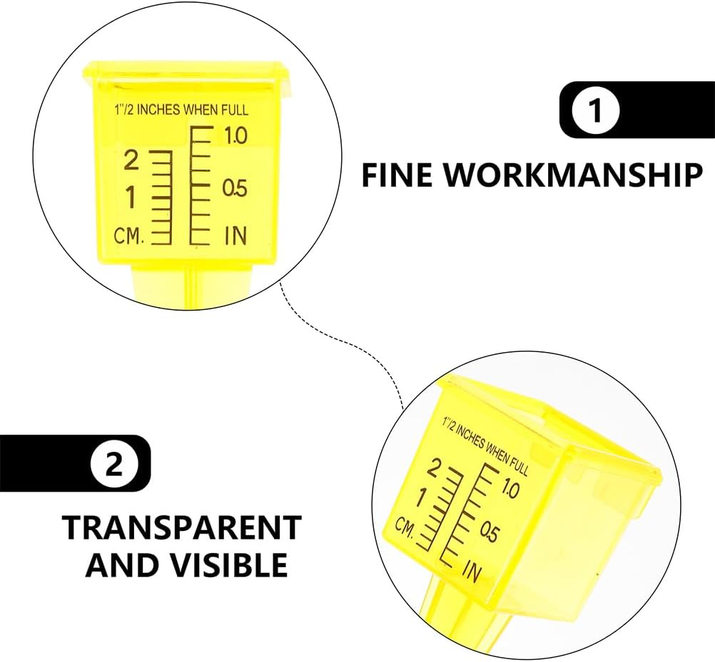 Happyyami 4Pcs Rain Gauge Outdoor Sprinkler Gauge Lawn Water Gauge Wide Mouth Water Measuring Tool image number 4