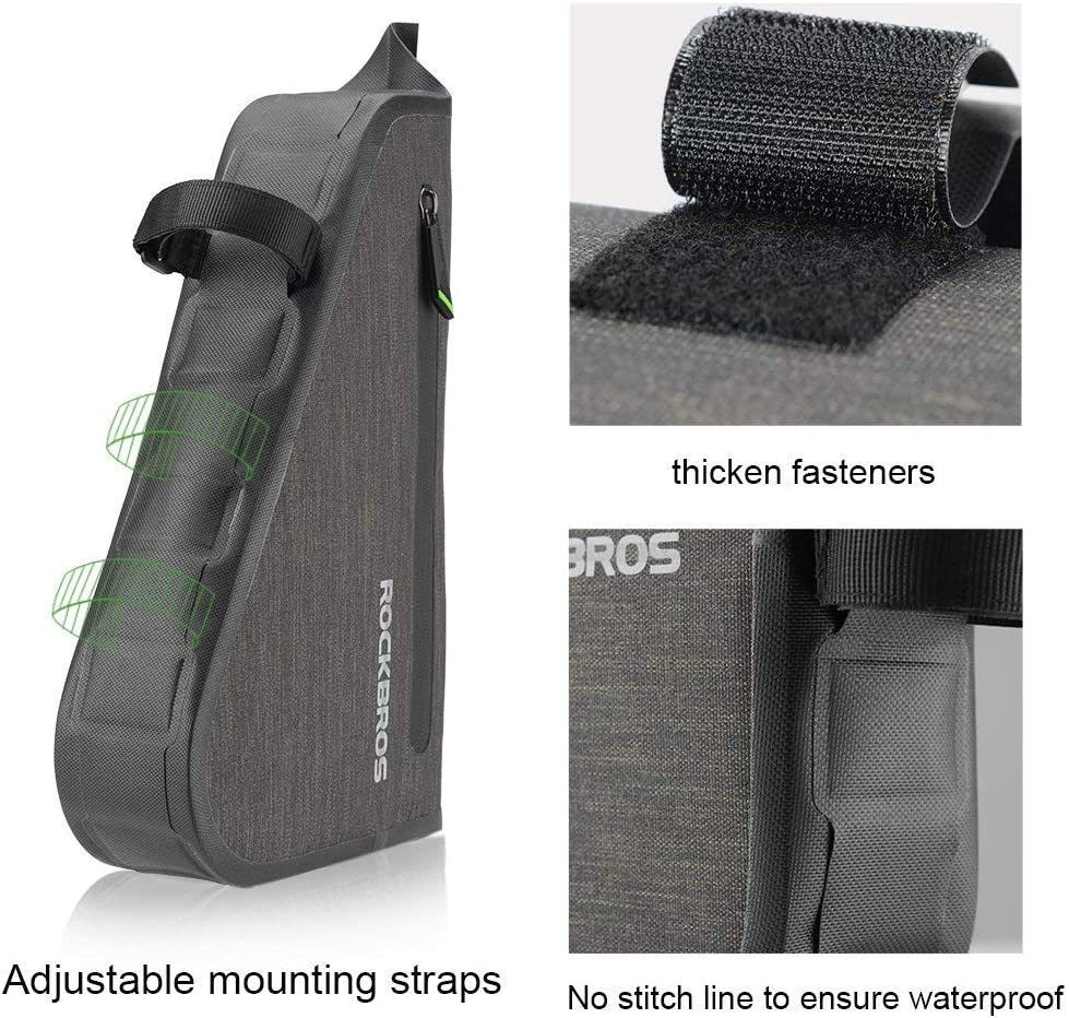 ROCKBROS100% Waterproof Bike Bag Triangle Large Cycling Tube Pouch Quick Release Frame Bag 5-8L image number 2