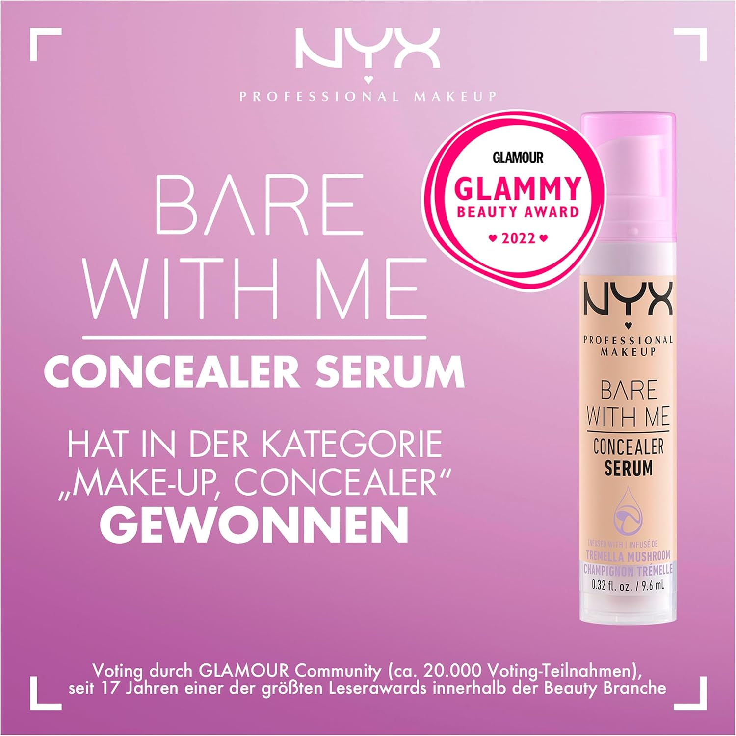 NYX Professional Makeup Bare with Me Concealer Serum 9.6 Ml, 5.7 Light Tan (Pack of 2) image number 3