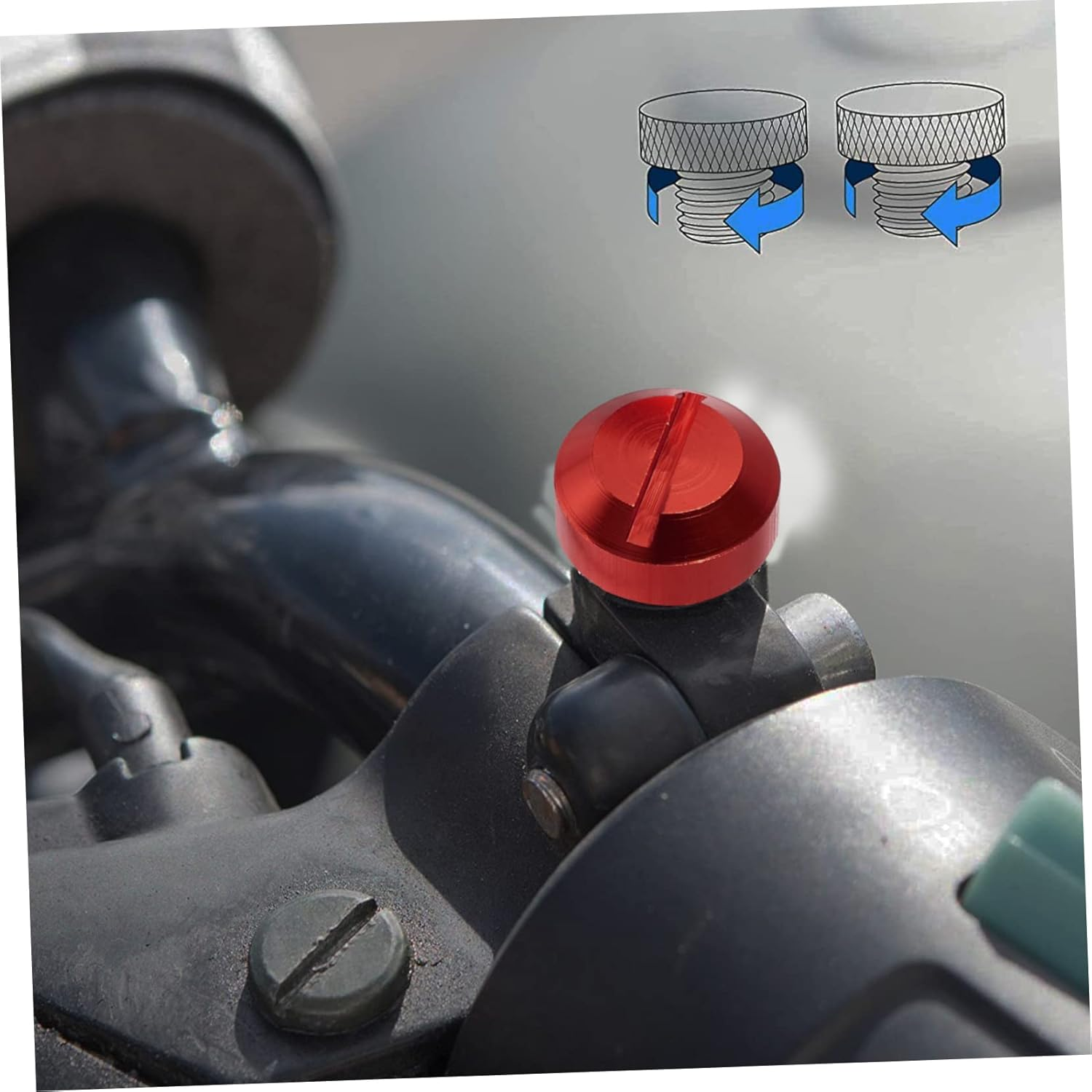 CHILDWEET 2Pcs Rearview Mirror Screws for Motorbike Accessories Mirror Hole Plugs Screws Easy Install Protects from Water Dust image number 6