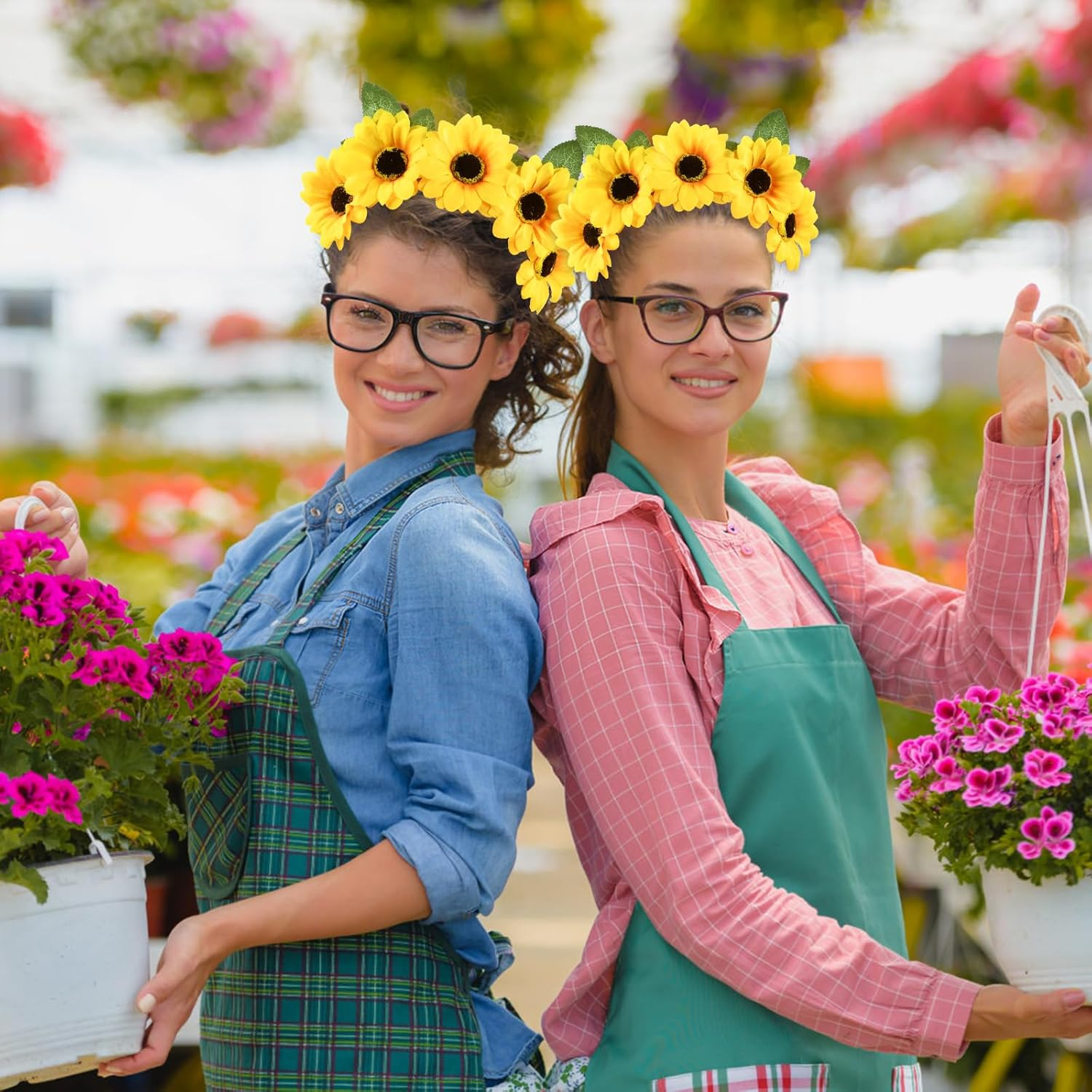 Sunflower Headband Sunflowers Hair Band Flowers Hair Accessories Yellow Headband Flowers for Women Girls Carnival Party Birthday (A)