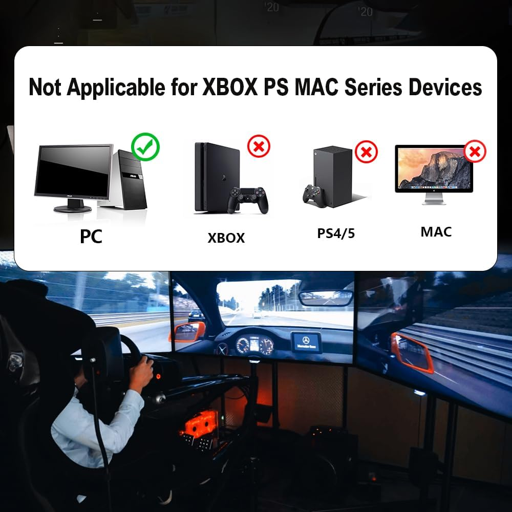 RASTP 64Bit PC USB Handbrake SIM for Racing Games Logitech G27 G25 G29 T500 T300 FANATECOSW LFS DIRT Rally.2,Black,Without Clamp image number 1