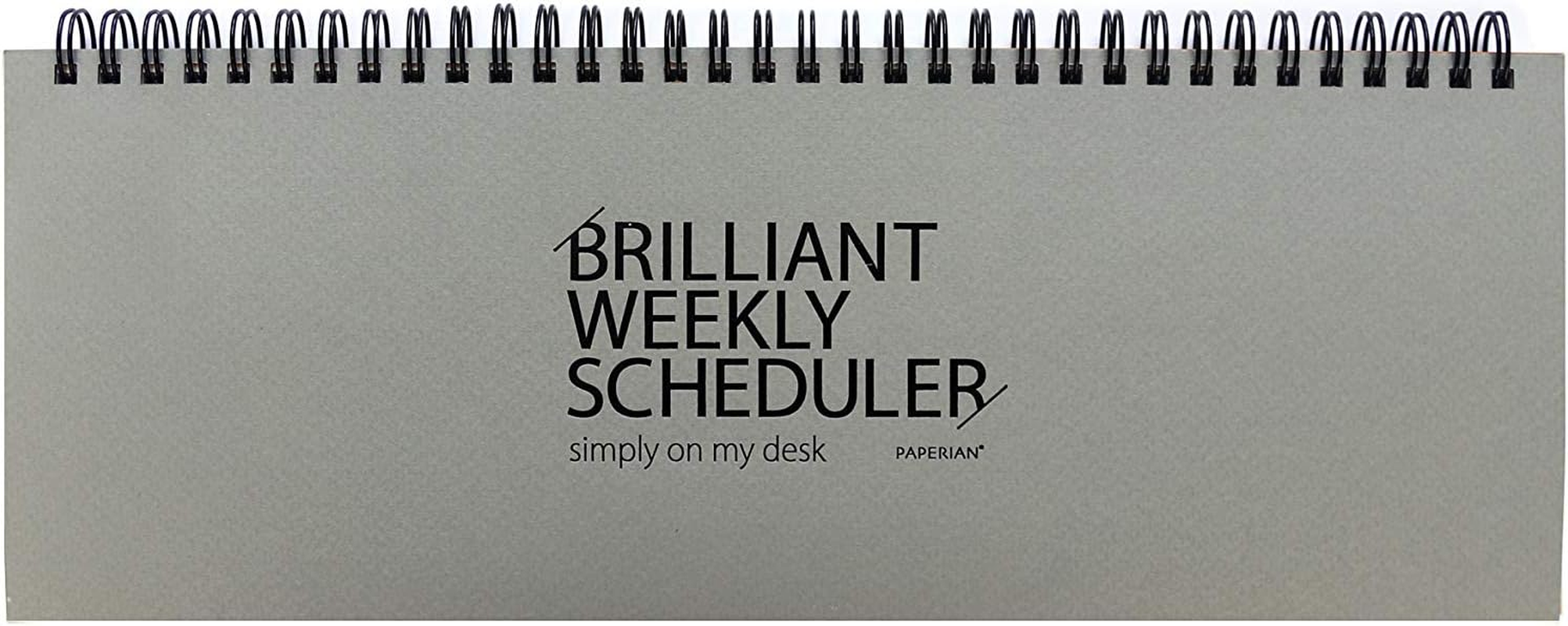 PAPERIAN Brilliant Weekly Scheduler - Wirebound Undated Weekly Planner Pad Scheduler (Blue)