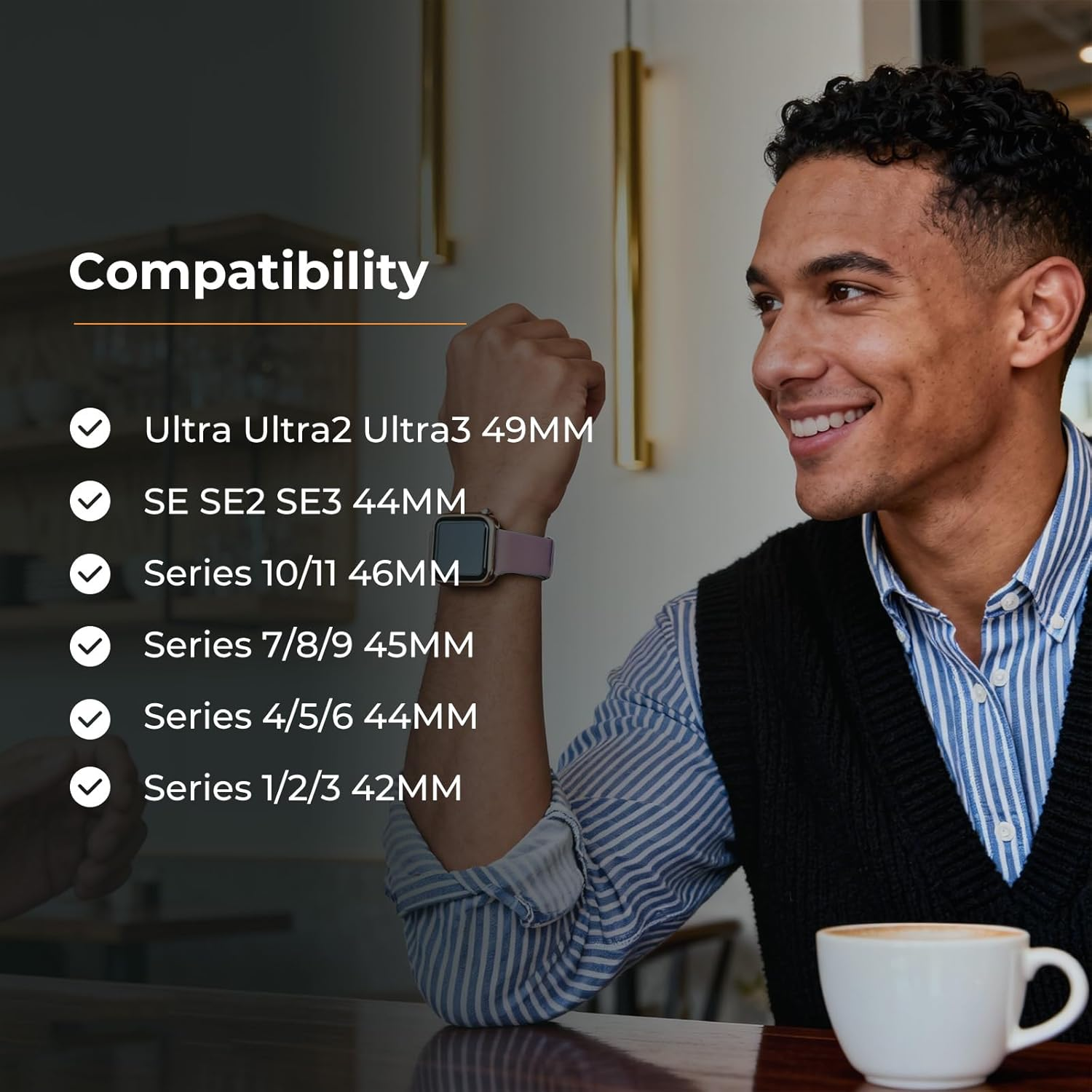 Haugboag Magnetic Silicone Strap Compatible for Apple Watch Band 38Mm 40Mm 41Mm 42Mm 44Mm 45Mm 46Mm 49Mm Women Men, Soft Sport Strap for Iwatch Ultra3/2/1 SE3/2/1 Series 11 10 9 8 7 6 5 4 3 2 1 image number 3