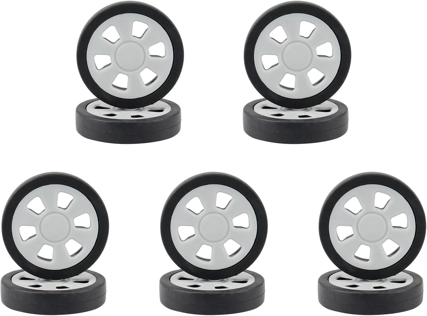 10X Luggage Accessories Wheels Aircraft Suitcase Pulley Rollers Mute Wheel Wear- Parts Repair 50X12Mm image number 1