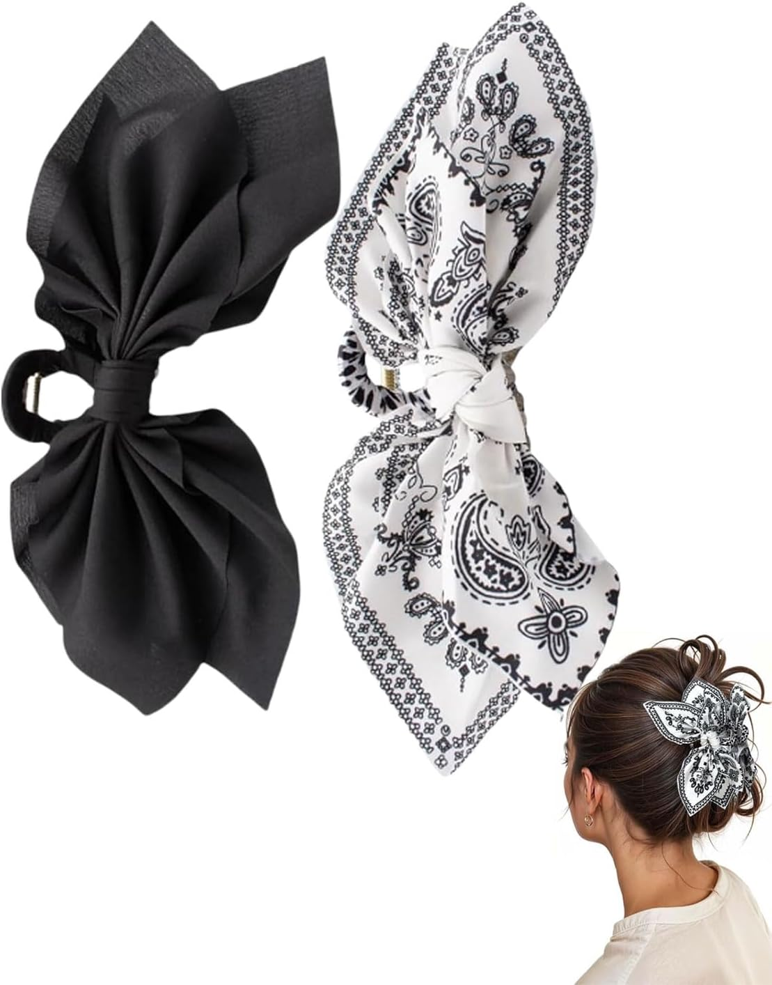 IPNSDON Pack of 2 Large Hair Bands for Women, Fancy Hair Clips, Butterfly Hair Clips, Hair Clips for Thick Hair, Suitable for Girls Hair Bands image number 1