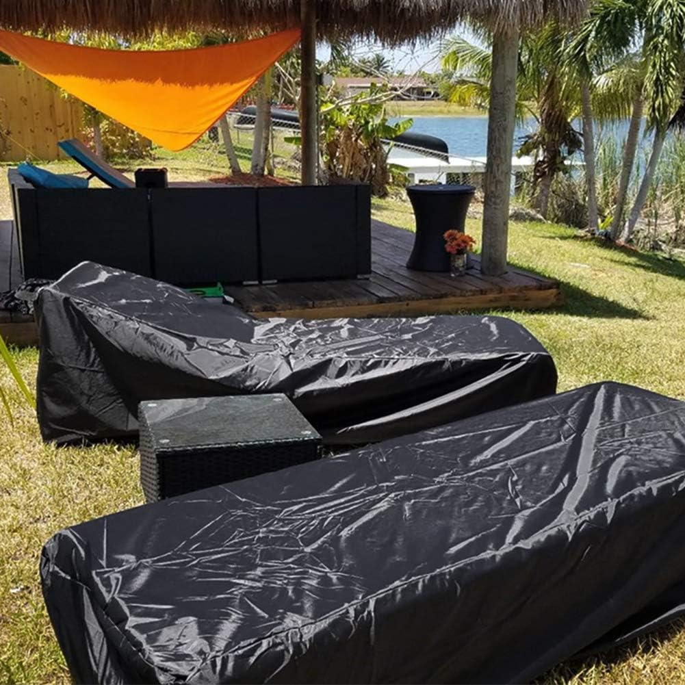 J&C Waterproof Patio Lounge Chair Cover 210D Silver Coated Polyester Fabric Outdoor Chaise Lounge Covers 82L X 30W X 31 Inch (1 Pcs) image number 6