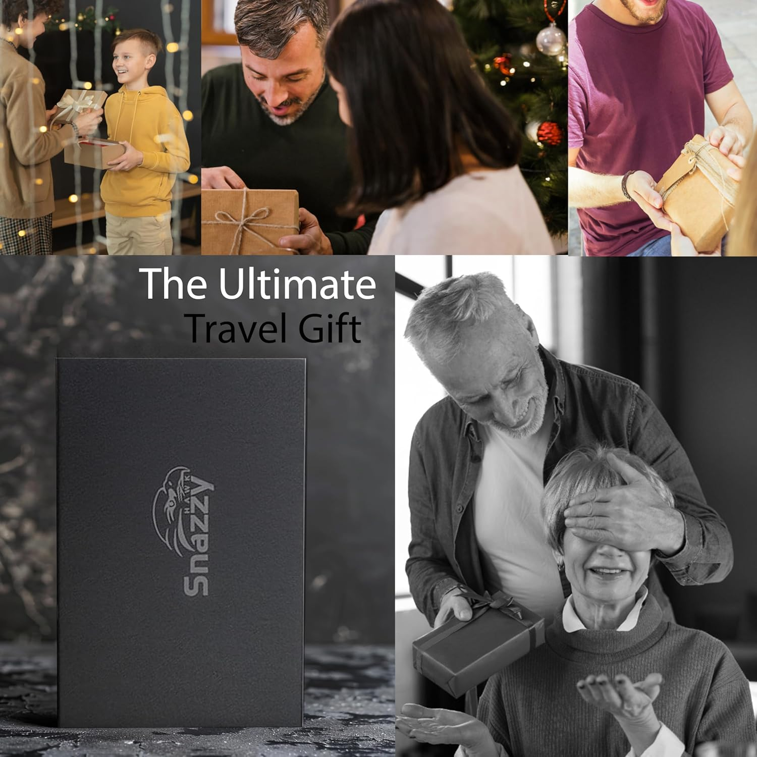 2 Passport Wallet (Black), Black, Modern image number 2