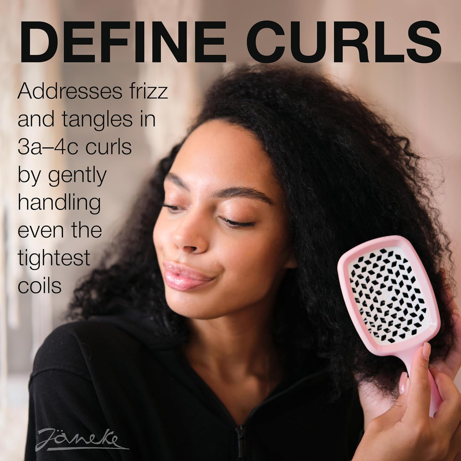 (Pink) - Janeke Superbrush Detangler Brush Anti-Static Hairbrush Easy for Wet or Dry Use Flexible with Nylon Bristle Great for All Hair Types - Long Thick Curly -The Original Italian Patent ( Pink ) - Pink image number 4