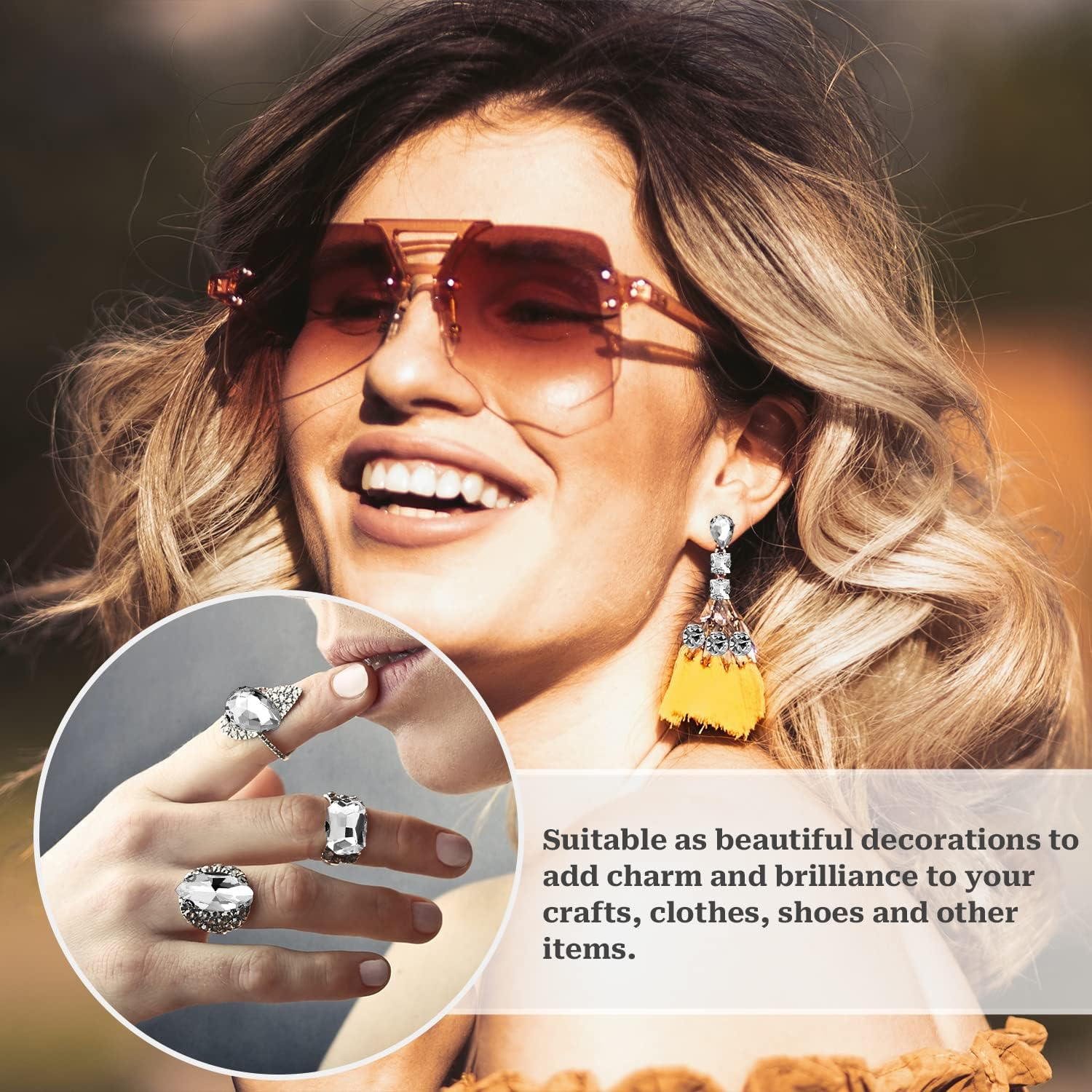 240 Pieces Sew on Rhinestones Glass Sew on Crystal Rhinestones Clear Gems Mix Shapes Metal Flatback Claw Rhinestones Gems for DIY Crafts Clothes Jewelry Making Shoes image number 5