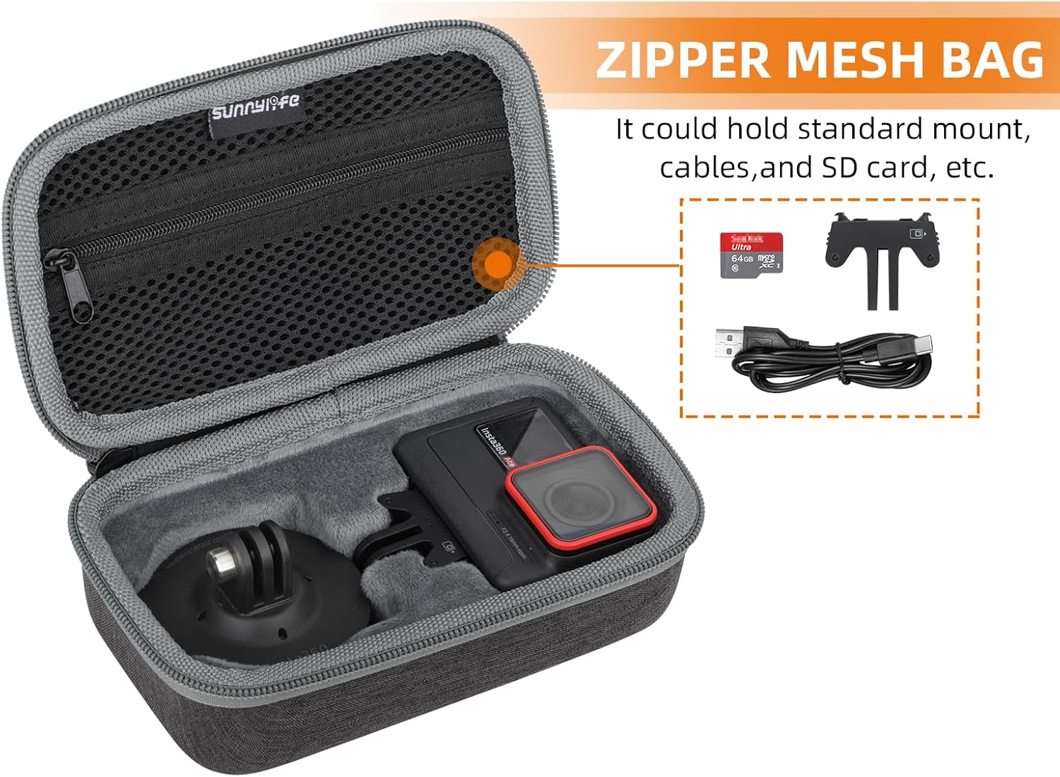 Camgo Sunnylife Camera Carry Case for Insta360 Ace/Ace Pro/Ace Pro 2 (Insta360 Ace Pro) image number 5
