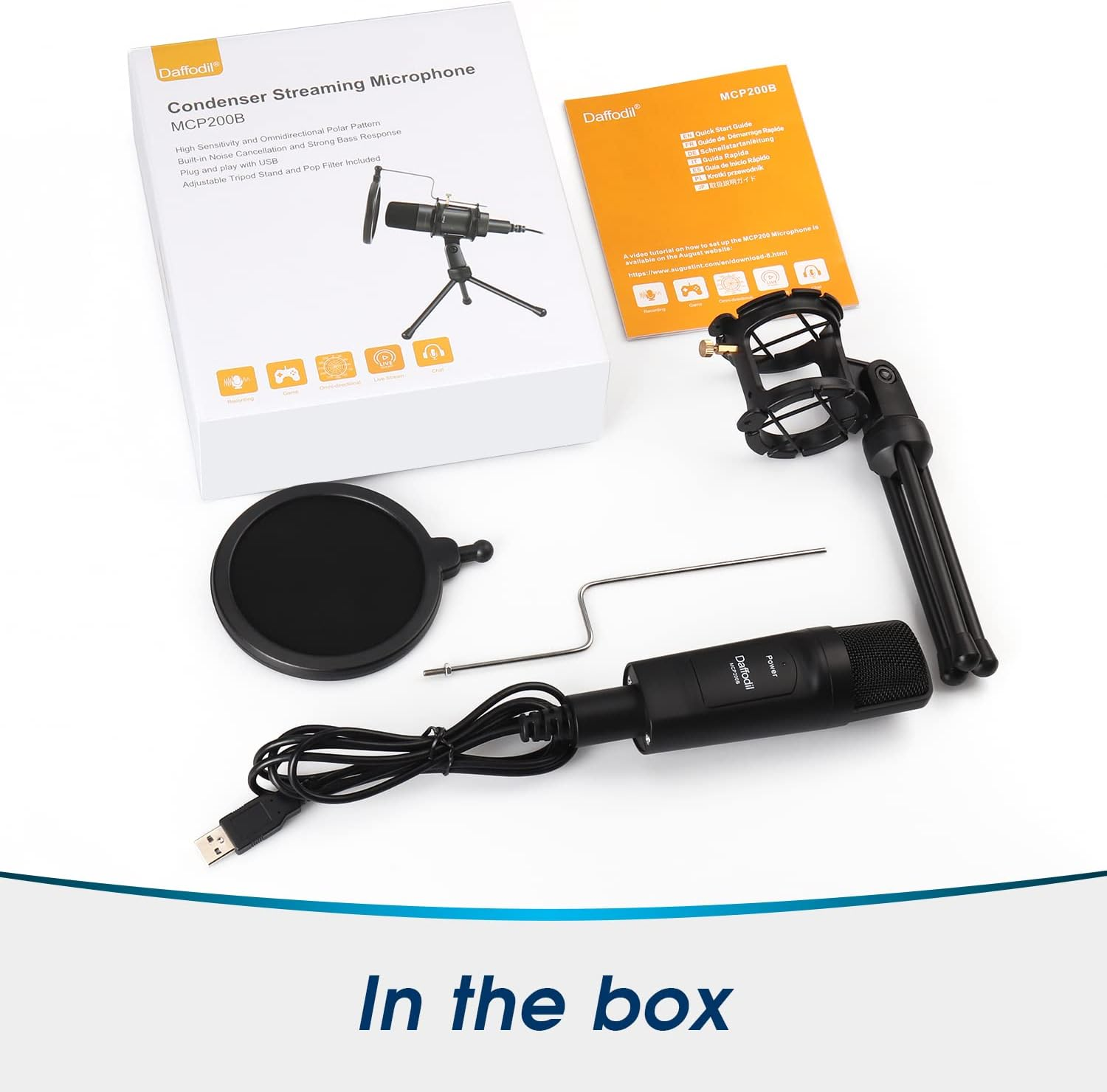 Daffodil MCP200B Condenser Streaming Microphone 3.5Mm Aux Mini Hands-Free Microphone for Mobile Phone,Pc, Camera, Laptop image number 6