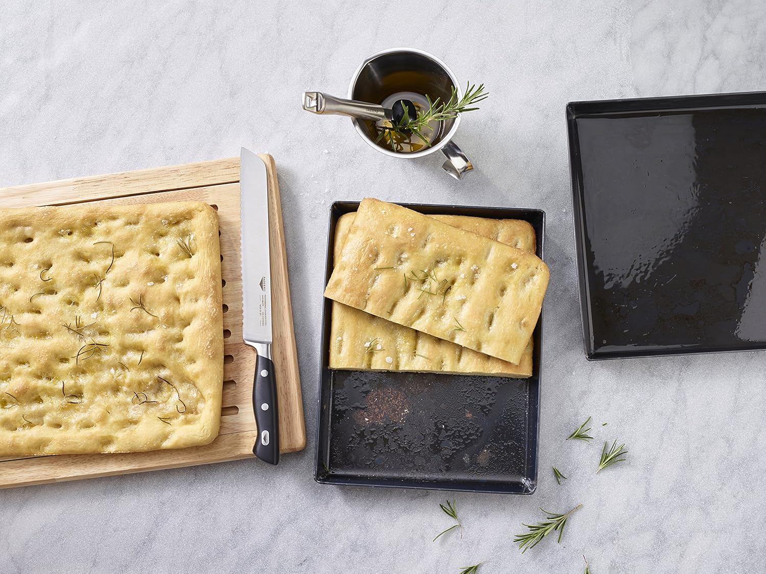 Paderno Blue Steel Baking Sheet, 400 Mm X 300 Mm X 30 Mm image number 1