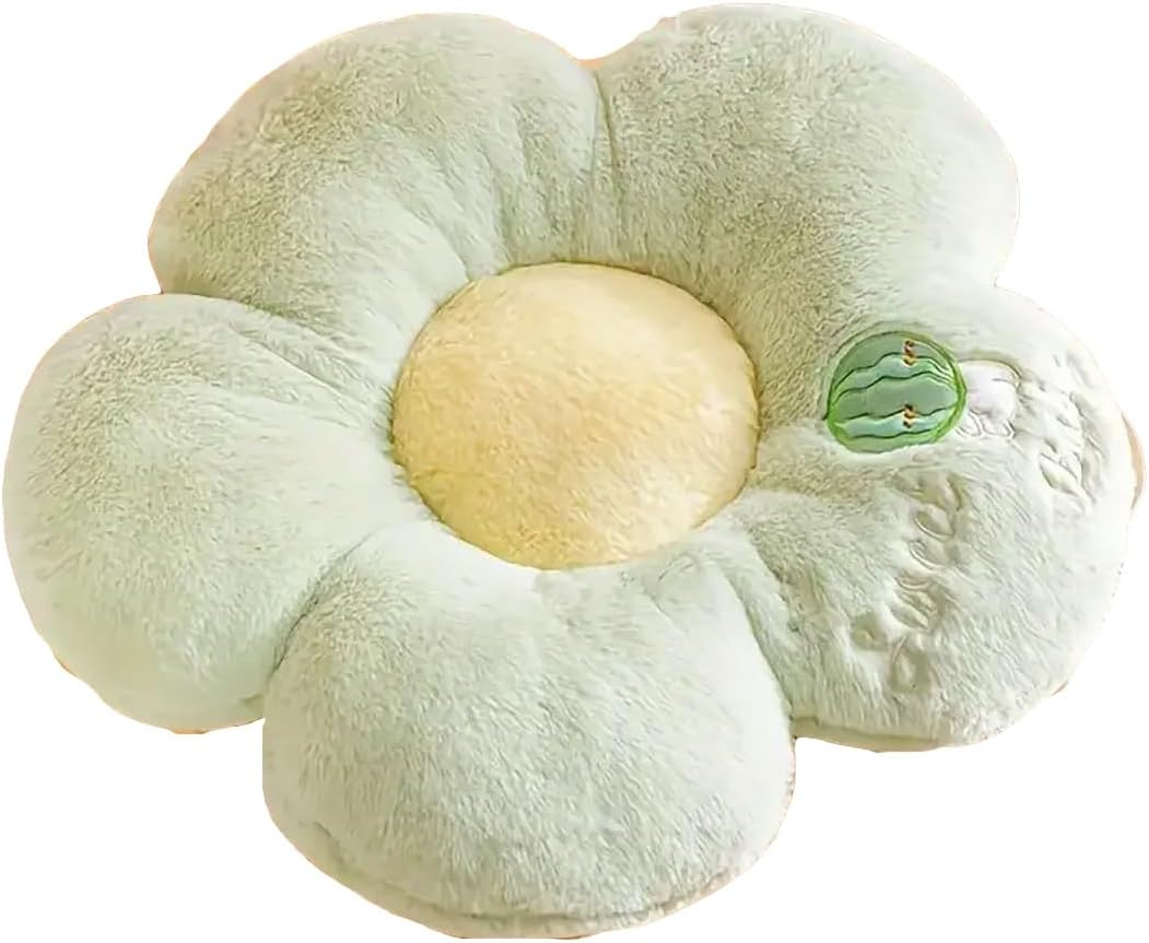 AIMALL Sunflower Flower Cushion for Classroom, Office Chair - Comfortable, Cute Summer Lazy Seat Cushion, 19.7 Inch Diameter