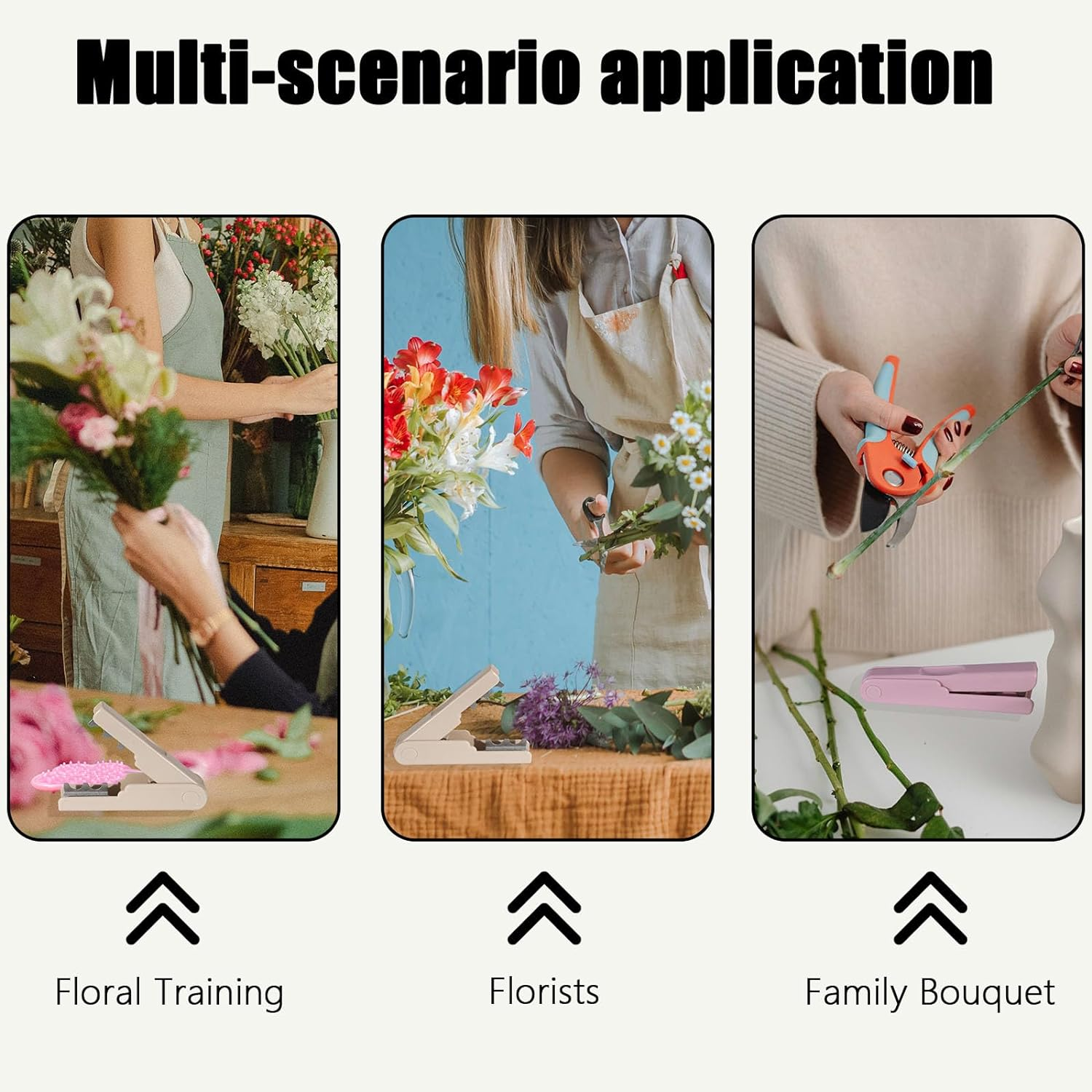 4Pcs Rose Thorn Stripper Remover Tool, Flower Stem Cutter Trimmer Rose Stem Thorn Stripper Leaf Removal Tools image number 2