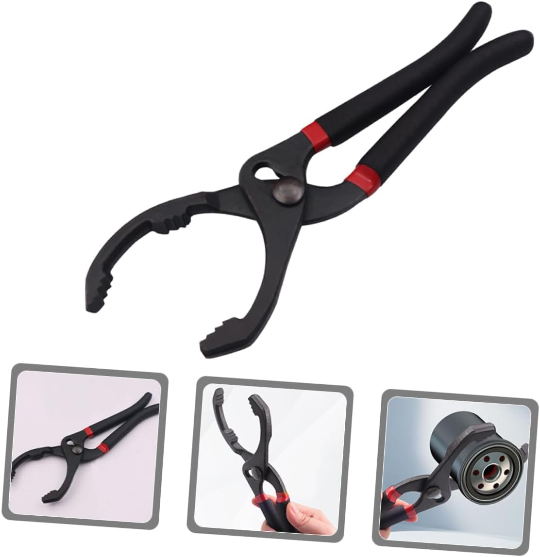 GARVALON Oil Filter Wrench Pliers for Automotive Ergonomic Handle Design for Cars and Trucks Essential Mechanic Tool image number 1
