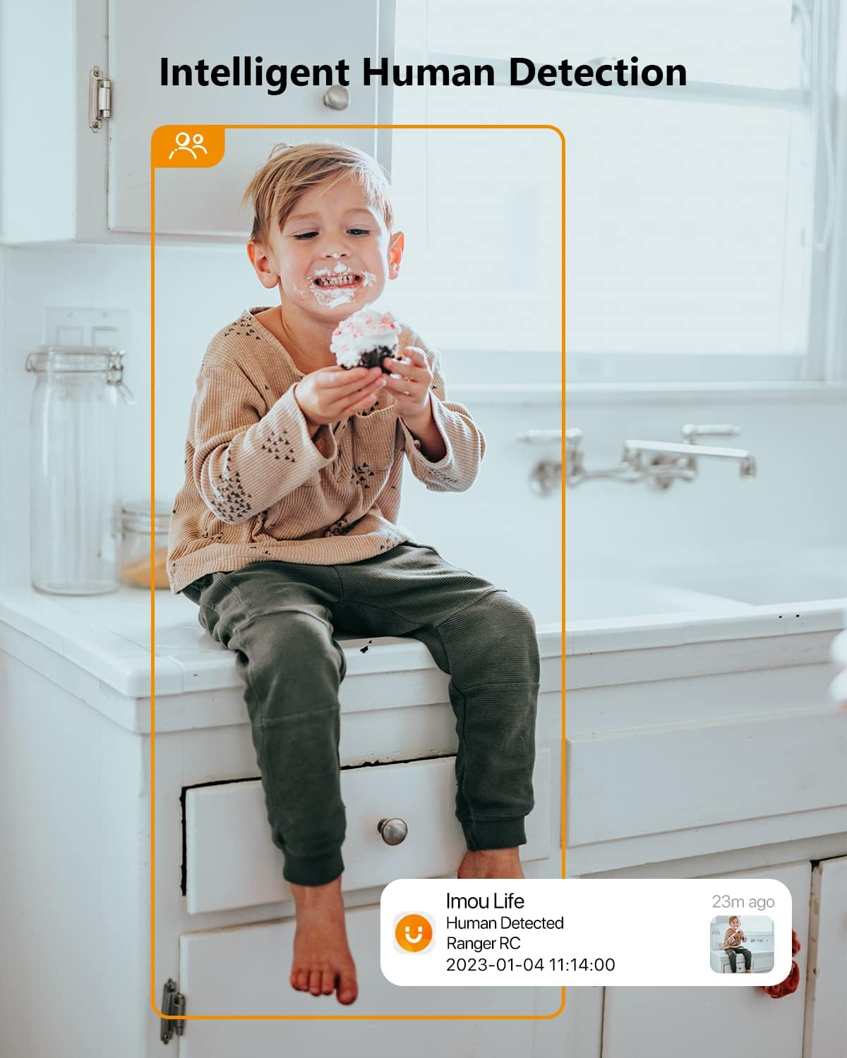 Imou 2K Wifi Security Camera Indoor with AI Human/Sound/Motion Detection, 360&deg; Baby Monitor Pet Camera with One-Touch Call, Smart IR Night Vision, Siren, Smart Tracking, 2-Way Talk, Works with Alexa image number 3