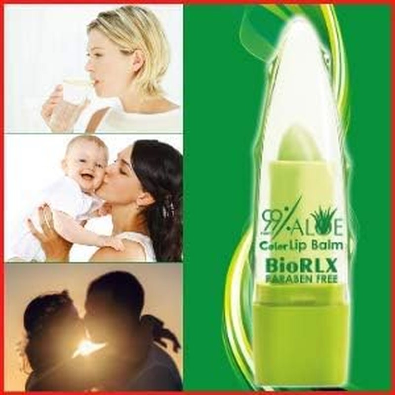 Biorlx 99% Aloe Vera Lip Balm with Color, Moisturizing Lip Plumper Temperature Color Change Lipstick Long Lasting Nutritious Aloe Vera (Two Bottles Lip Balm, Tinted) image number 1