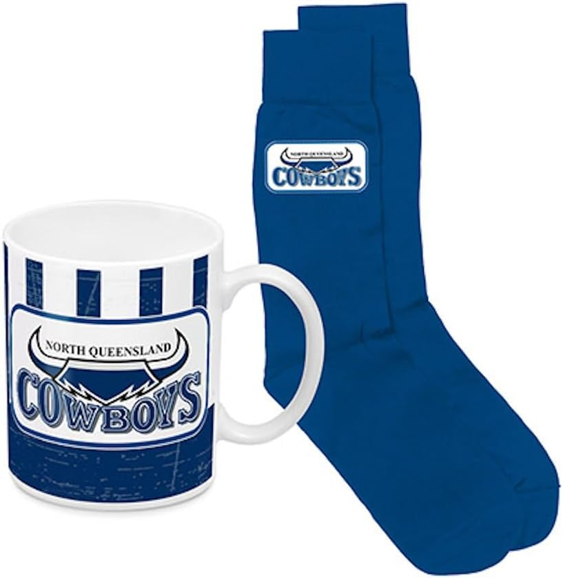 North Queensland Cowboys NRL Rugby League Heritage Mug and Socks Pack image number 1