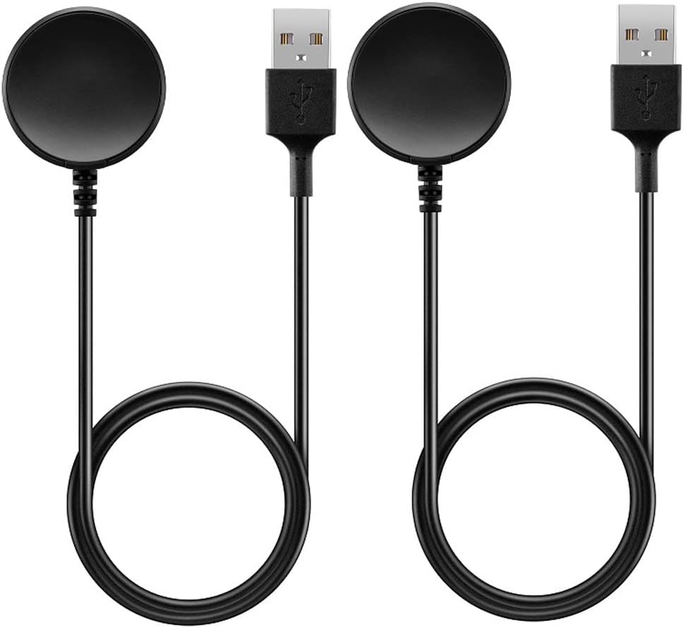 [2 Pack] Charger Cable for Samsung Galaxy Watch 8/7/6/5/4 (40Mm/44Mm), Ultra, 5 Pro, 8/6/4Classic (43Mm/47Mm/42Mm/46Mm), 3 (45Mm/41Mm), Active 2/1, 1M/3.3Ft Charging Cable Clip Dock