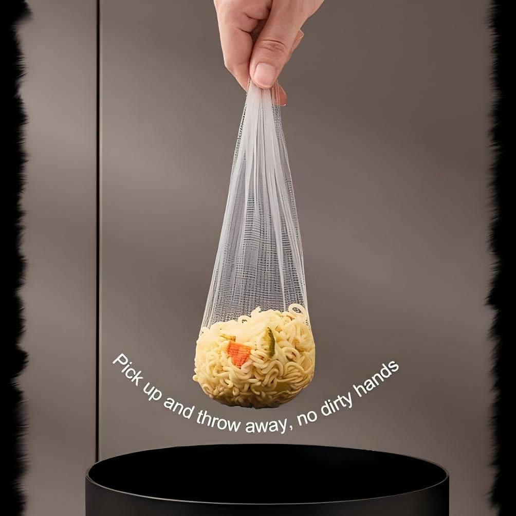 Suction Cup Sink Strainer,Removable Suction Cup Kitchen Sink Corner Residue Drain Strainer,Basket Filtering Mesh Sink Strainer for Kitchen Food Waste with 100 Filter Mesh Bags (White) image number 5