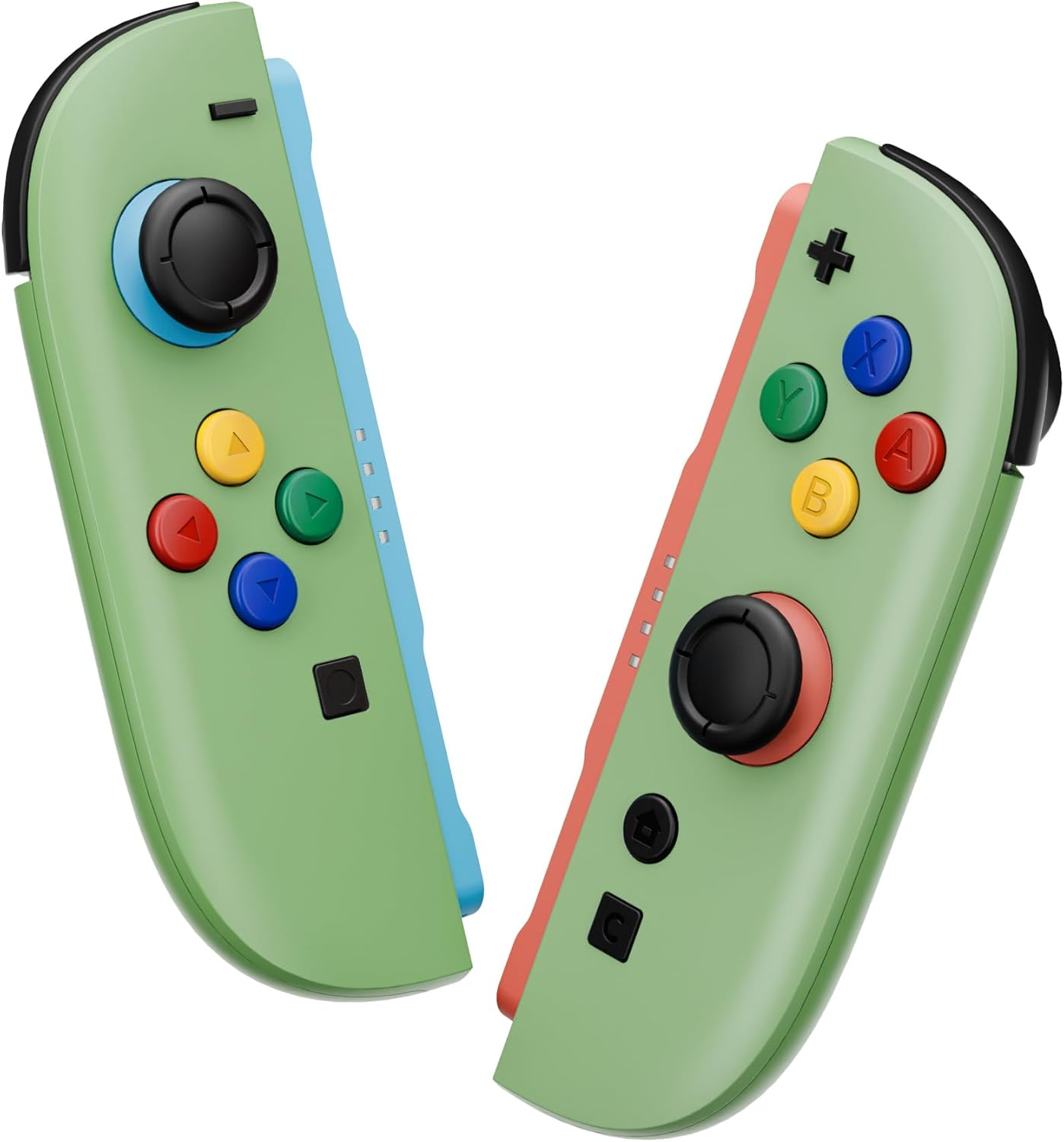 Extremerate Replacement Shell Buttons for Joycon 2, Custom Housing Faceplate Case + Decorative Strips + ABXY Direction Keys + Tools for Nintendo Switch 2 Controller - Essence Version - Matcha Green - Cherry Blossoms Pink image number 5