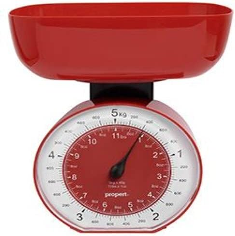 Propert Cardinal Mechanical Mechanical Kitchen Scale, Red/Black, 61275