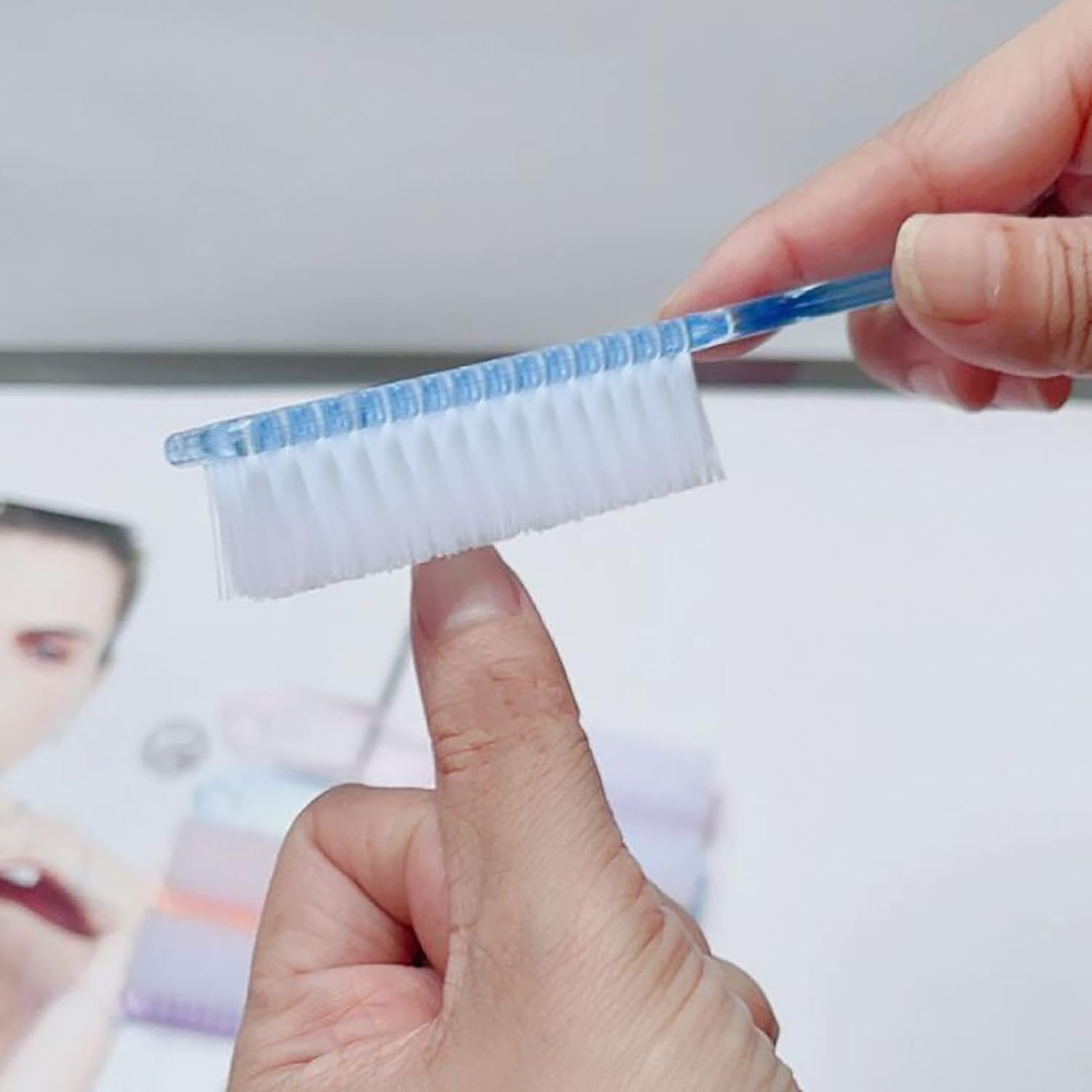 YAKESD Handle Grip Nail Brush Set - 6 Pack Nail Cleaning Brushes for Toes and Fingernail Care,Soft and Stiff Bristles, Pedicure and Manicure Tool image number 5