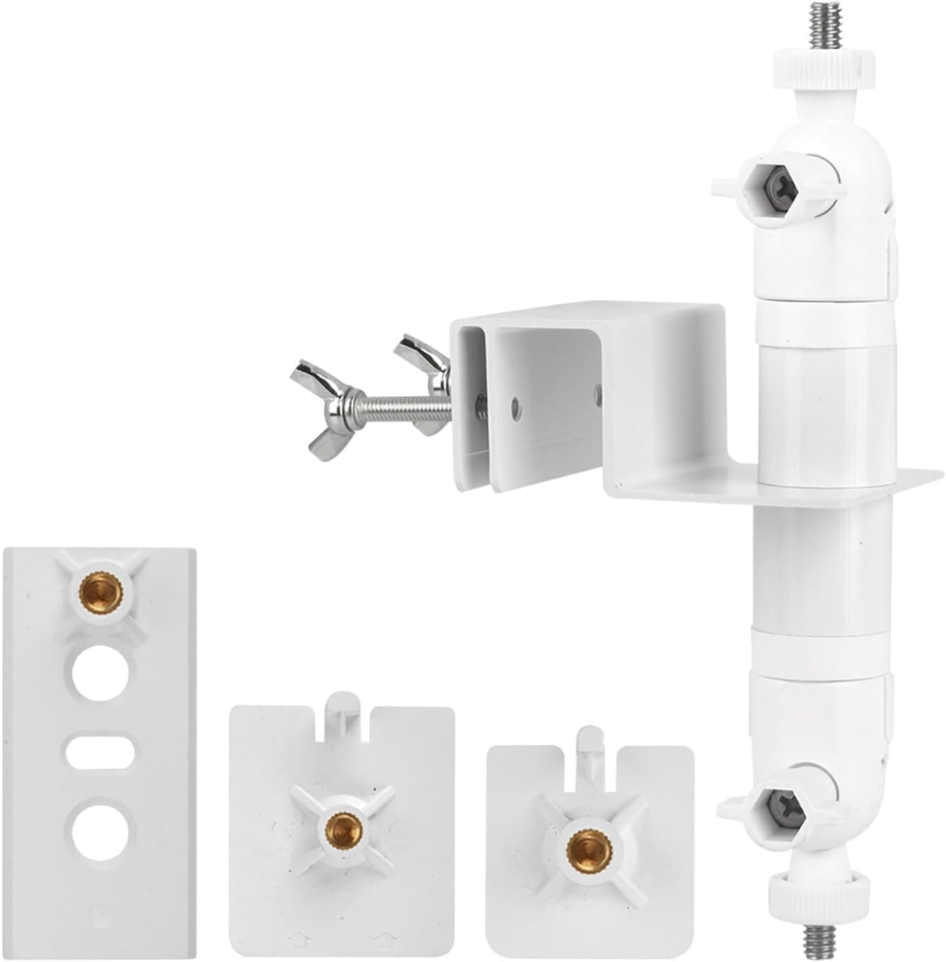 SUIOPPYUW No-Drill Gutter Mount for Eufycam Securely Clip Camera in Minutes for Security Stainless Steel Mounting Bracket, White