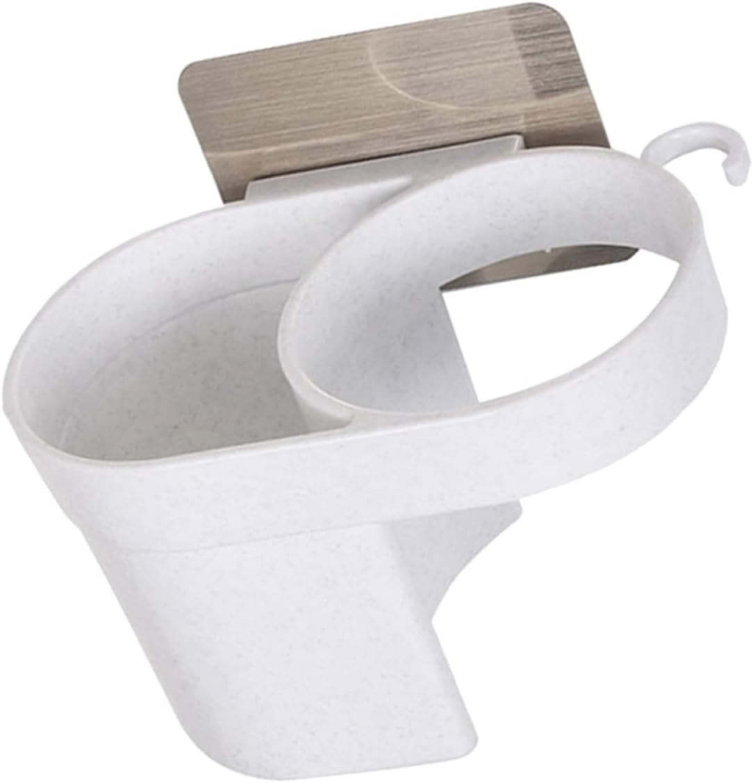 FONDOTIN Self Adhesive Bathroom Hair Dryer Holder Wall Mount Organizer Compact Hair Tool Storage Rack Comb Curling Suitable for Home Salon and Barber Shop